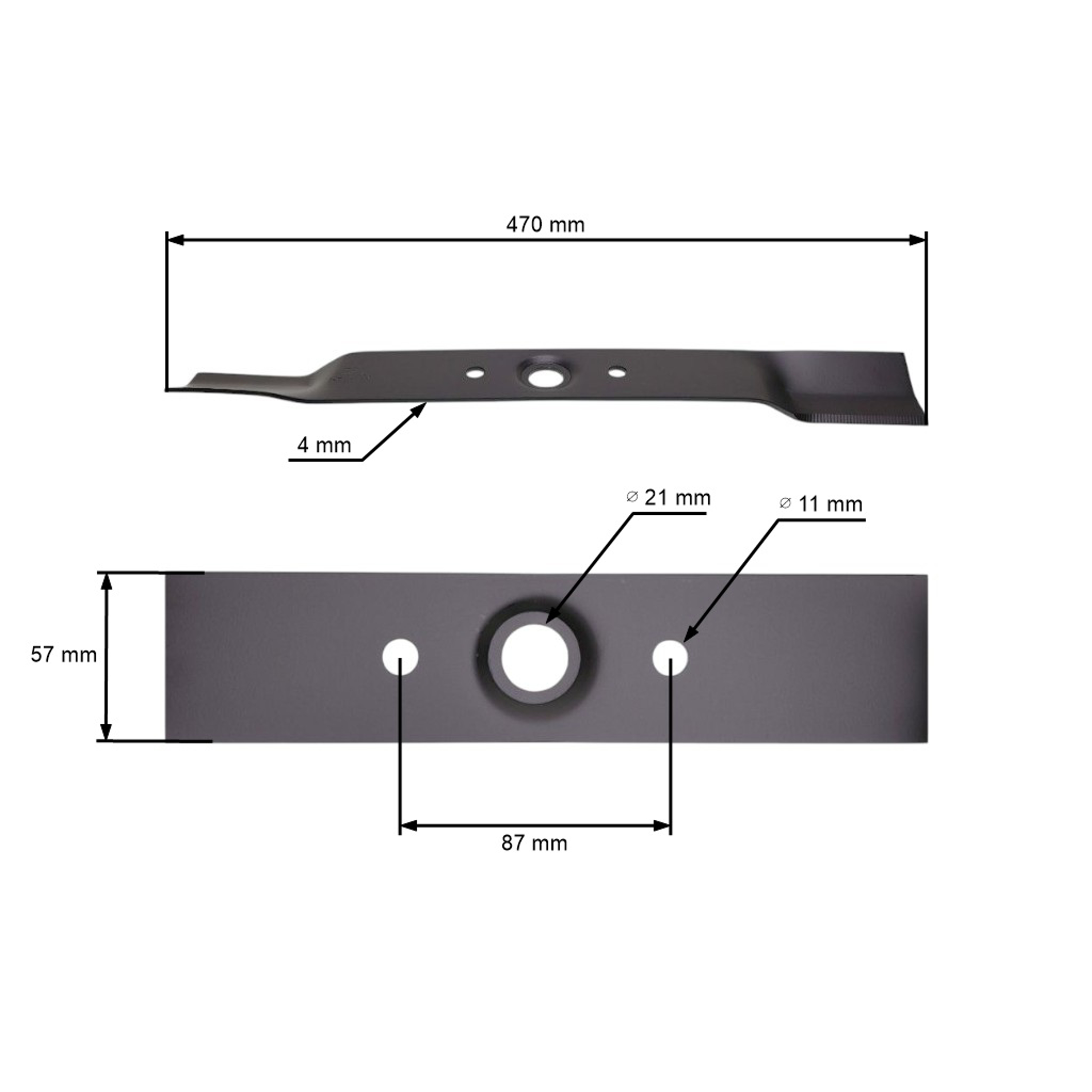 Žací nůž 47 cm (18") pro motorové sekačky Honda HR 194 K1 HR 194 QME HR 1950 HR 214 (OEM 72511-VA5-700 72511-VA5-E40 72511-VA5-700)