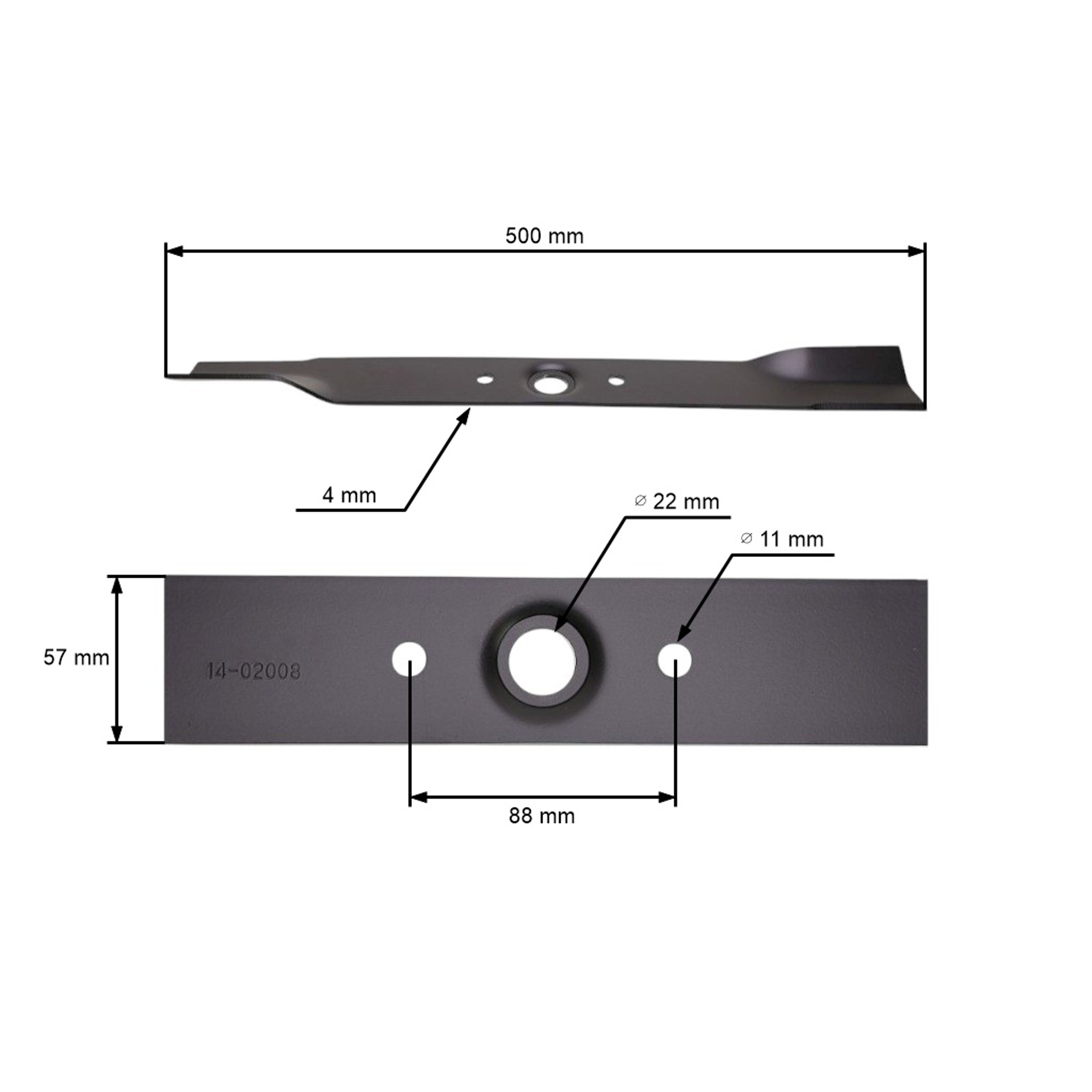 Žací nůž 50 cm (20") pro zahradní traktory Honda HT3810 K1 HT3813 SA (OEM 72513750305 72513-750-305)