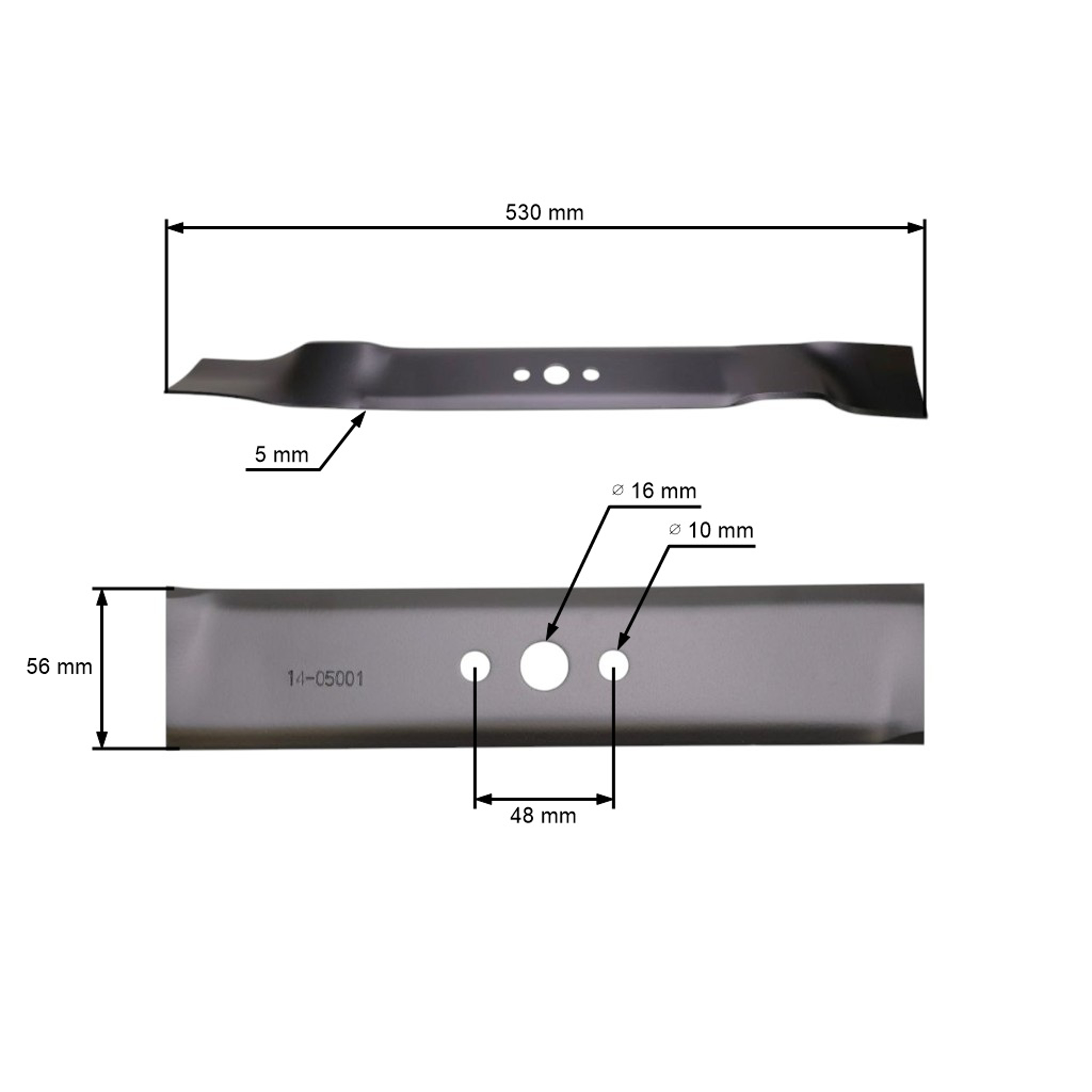 Mulčovací nůž 53 cm (21") pro motorové sekačky Husqvarna Partner McCulloch Poulan (OEM 532159267 531008020 532165833 532406712)