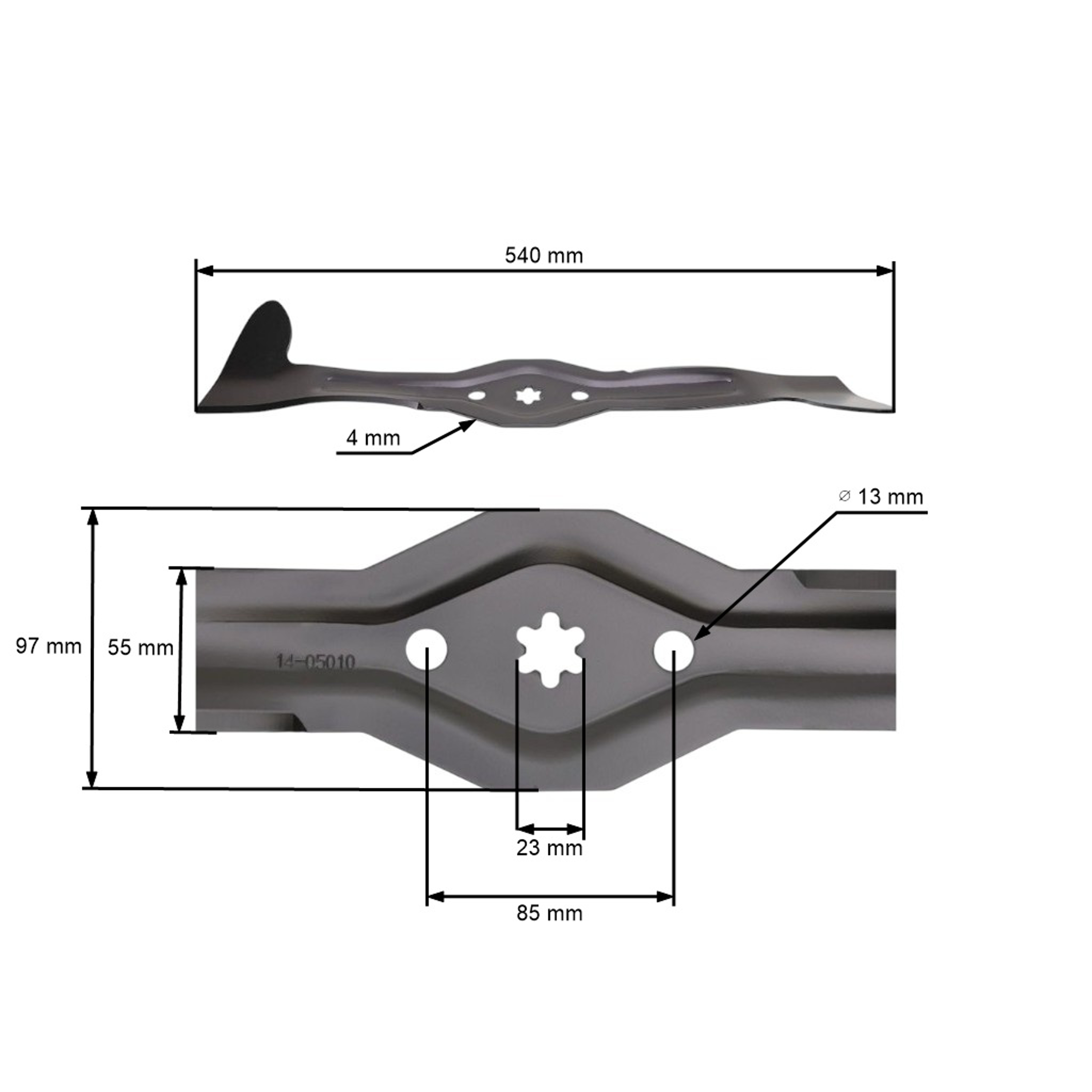 Žací nůž 54 cm (21") pro zahradní traktory Husqvarna Partner McCulloch Poulan Jonsered Craftsman (OEM 532168721 532180584 532175451)