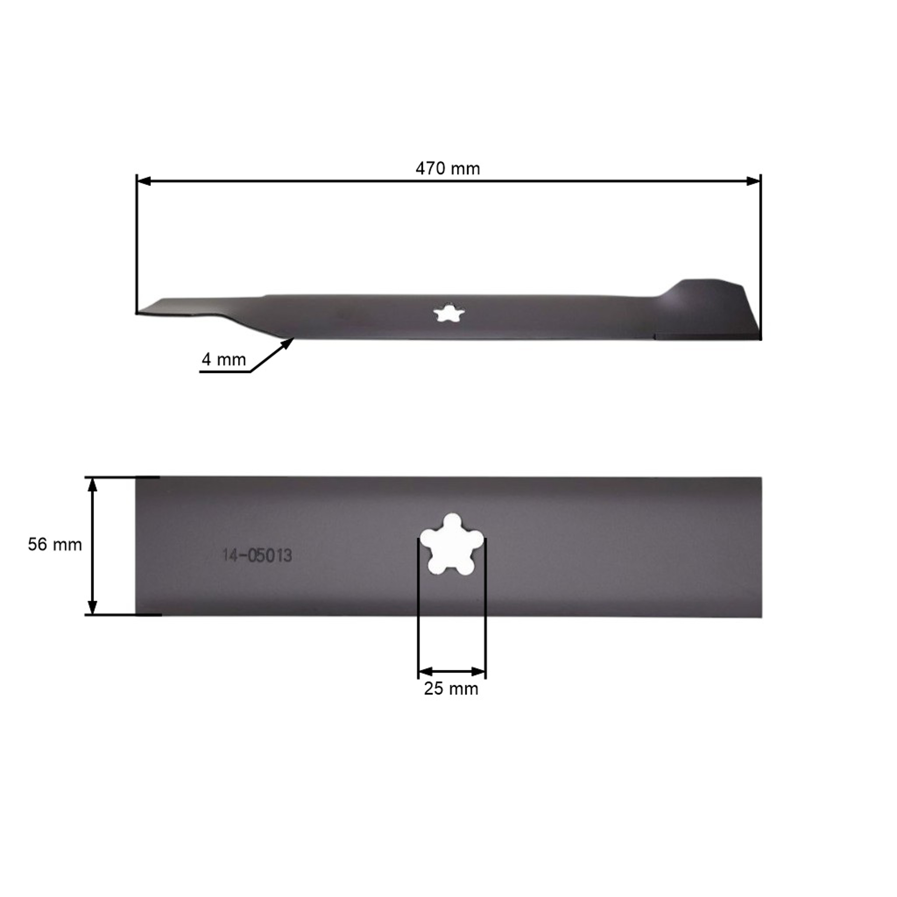 Žací nůž 47 cm (18") boční výhoz pro zahradní traktory Husqvarna Jonsered (OEM 532138496 532126338 532127841)