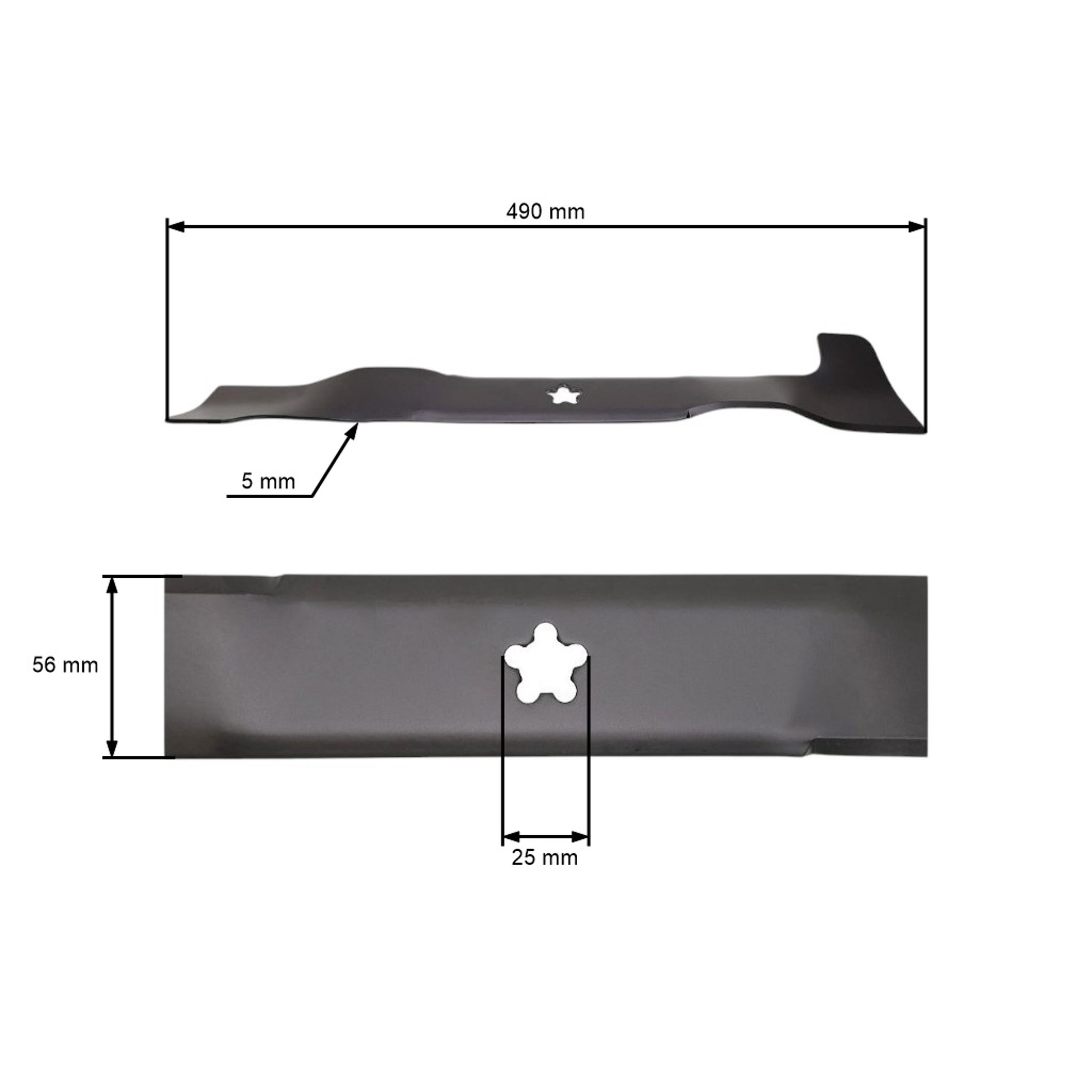 Žací nůž 49 cm (19") levý se sběrem pro zahradní traktory Husqvarna Jonsered Partner McCulloch Poulan Jonsered Craftsman AYP (OEM 532427984)