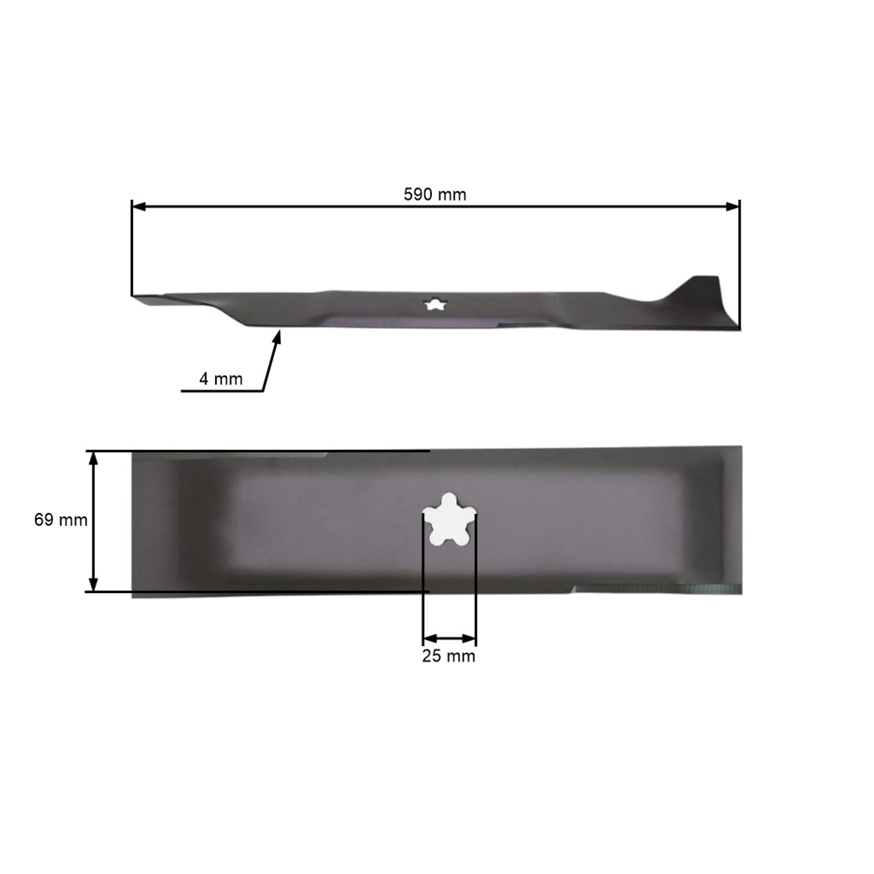 Žací nůž 59 cm (23") pro zahradní traktory Husqvarna Jonsered Partner McCulloch Poulan Craftsman (OEM 532405380)