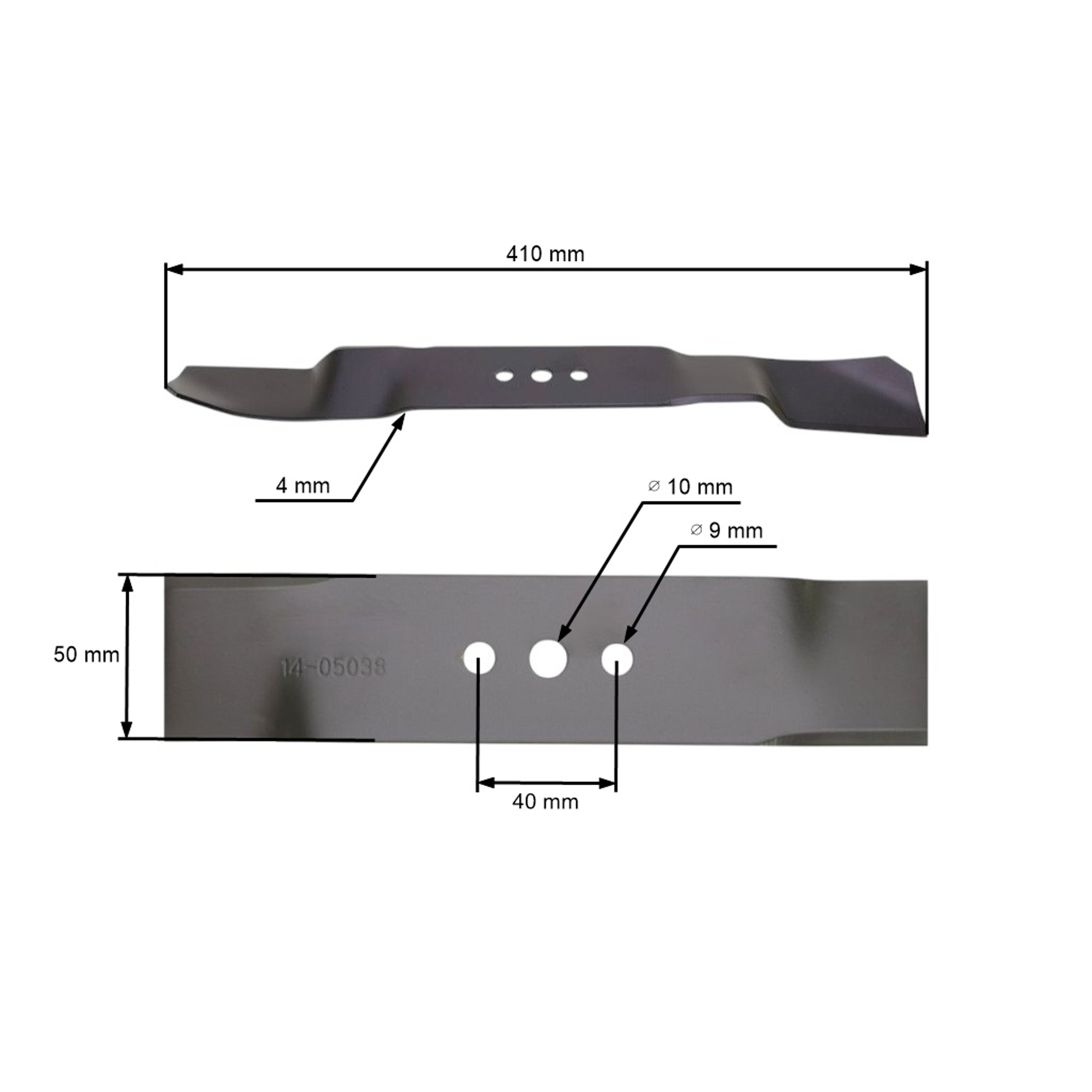 Žací nůž 41 cm (17") pro zahradní traktory Husqvarna Jonsered (OEM 544102801)
