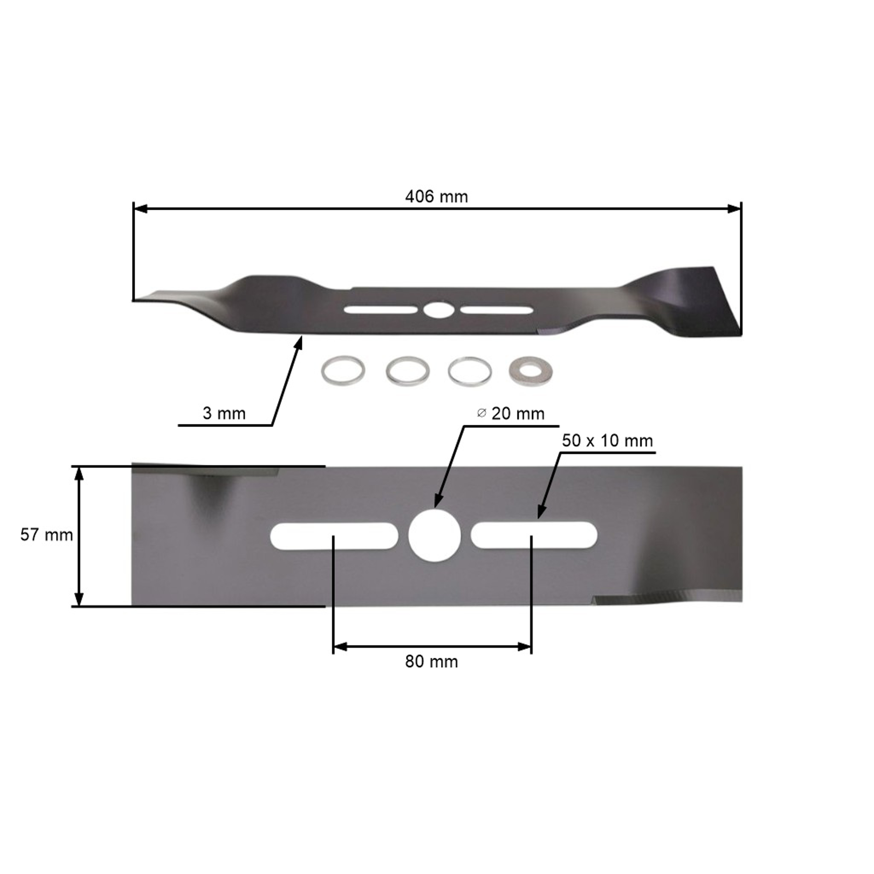 Univerzální mulčovací nůž 40,6 cm (16") pro motorové sekačky