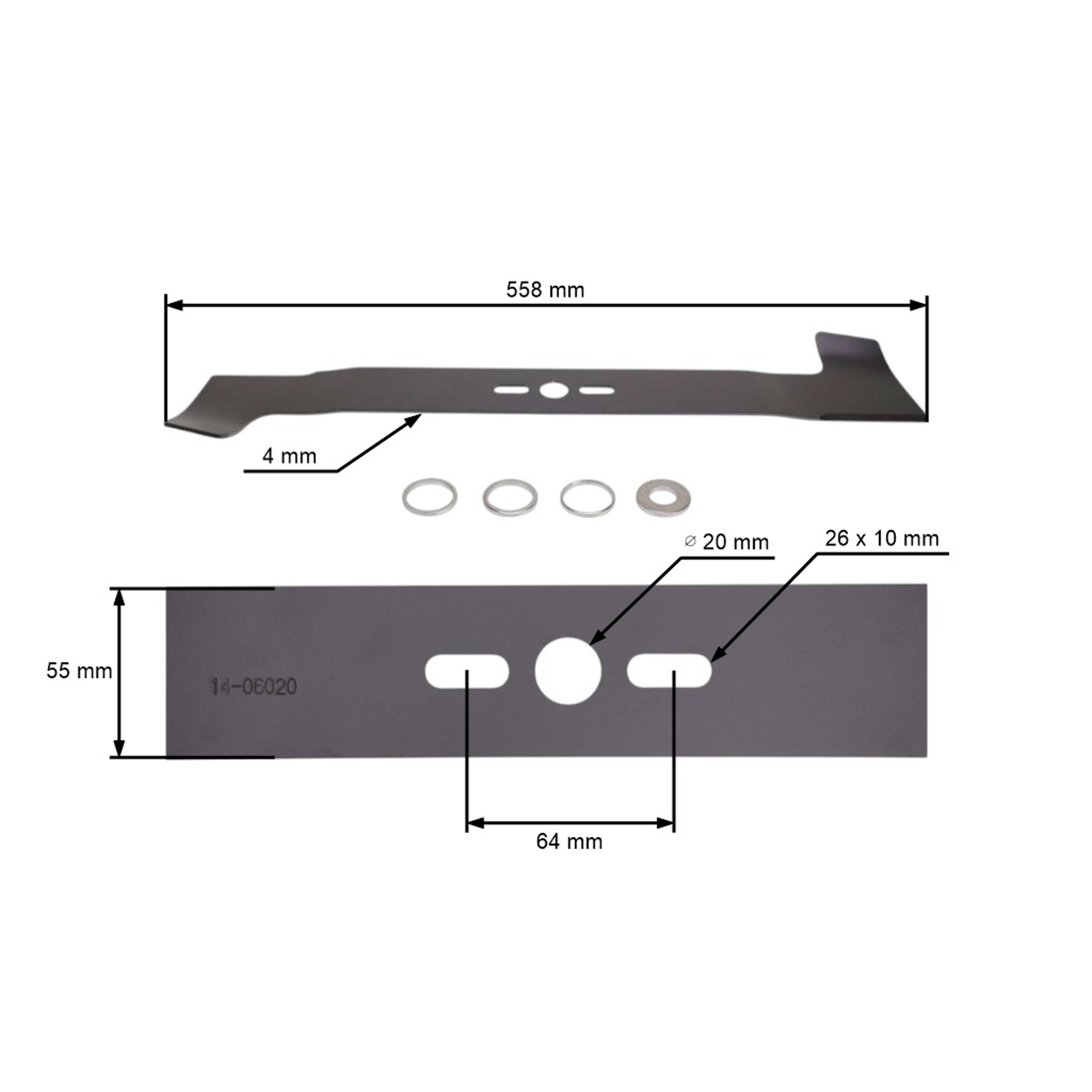 Univerzální žací nůž se sběrem 55,8 cm (22") pro motorové sekačky
