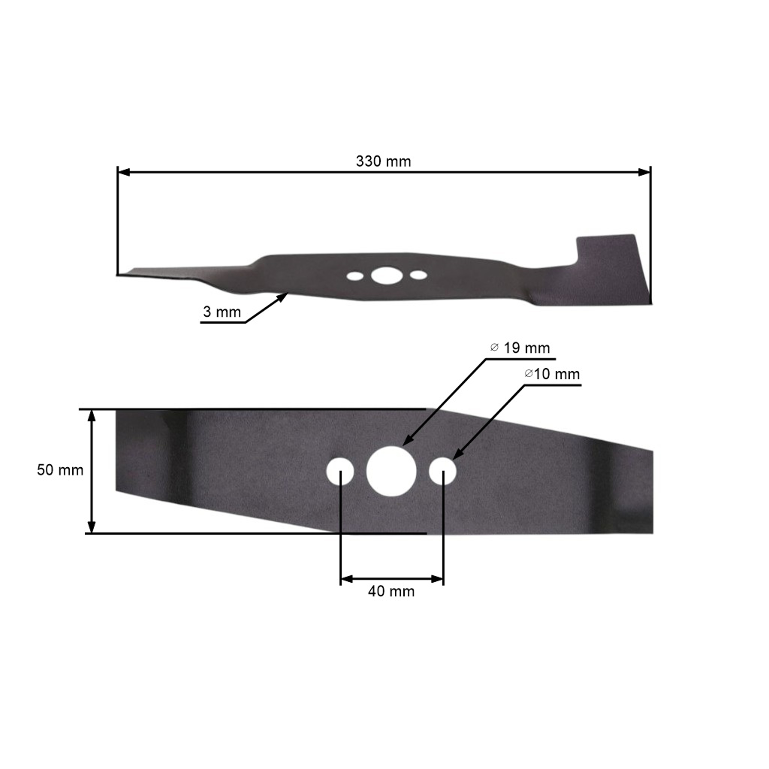 Žací nůž 33 cm (13") se sběrem pro elektrické sekačky Agroma 1000W 1100W 1300W