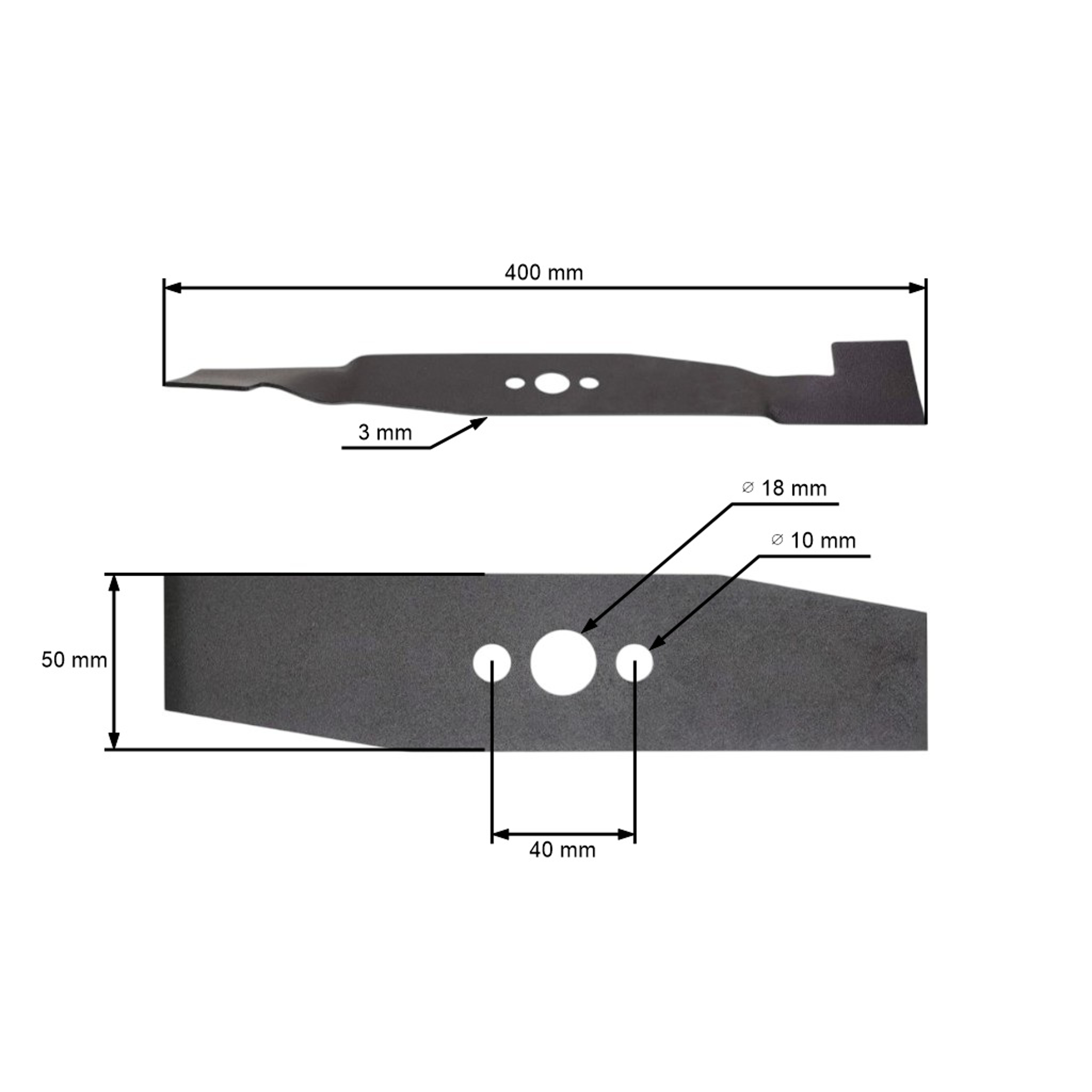 Žací nůž 40 cm (16") se sběrem pro elektrické sekačky Mesko PK40 SPK40