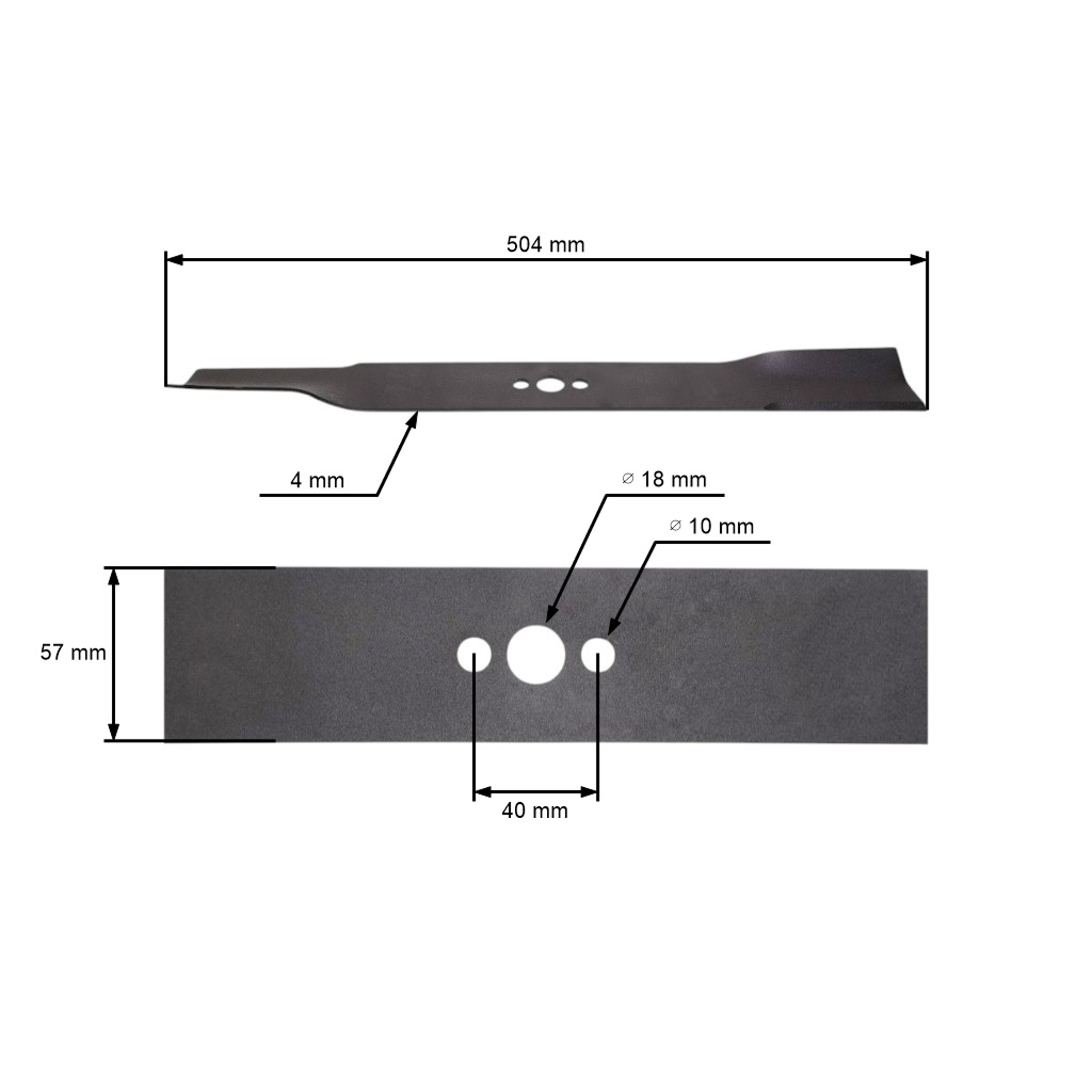 Žací nůž 50,4 cm (20") se sběrem pro motorové sekačky Mesko (OEM SPK50 SPK50-3.00.05)