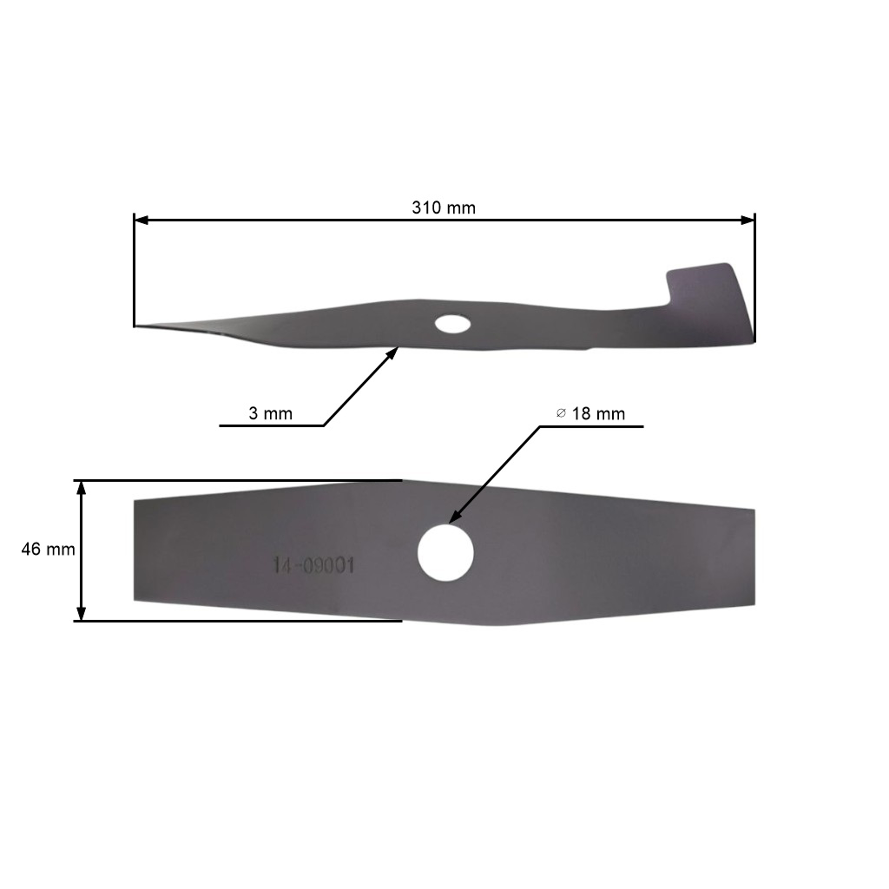 Žací nůž 31 cm (12") se sběrem pro elektrické sekačky AL-KO Alko 32 (OEM 344769 516747 548854)