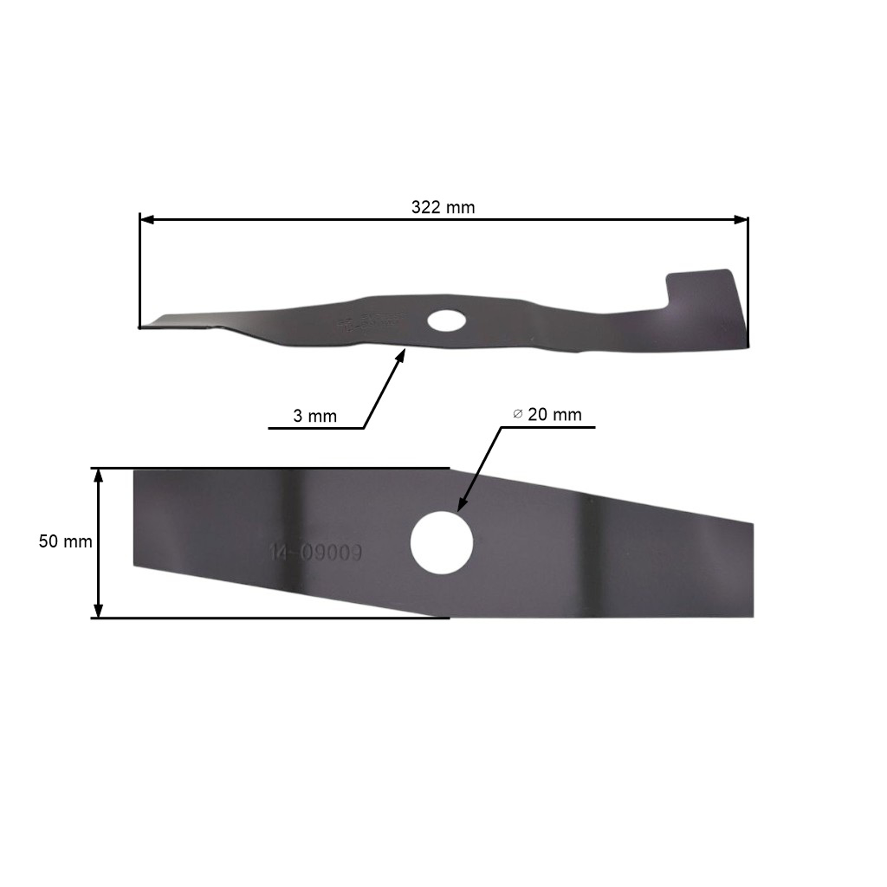 Žací nůž 32,2 cm (13") se sběrem pro elektrické sekačky AL-KO Alko Classic 3.2E (OEM 470206)