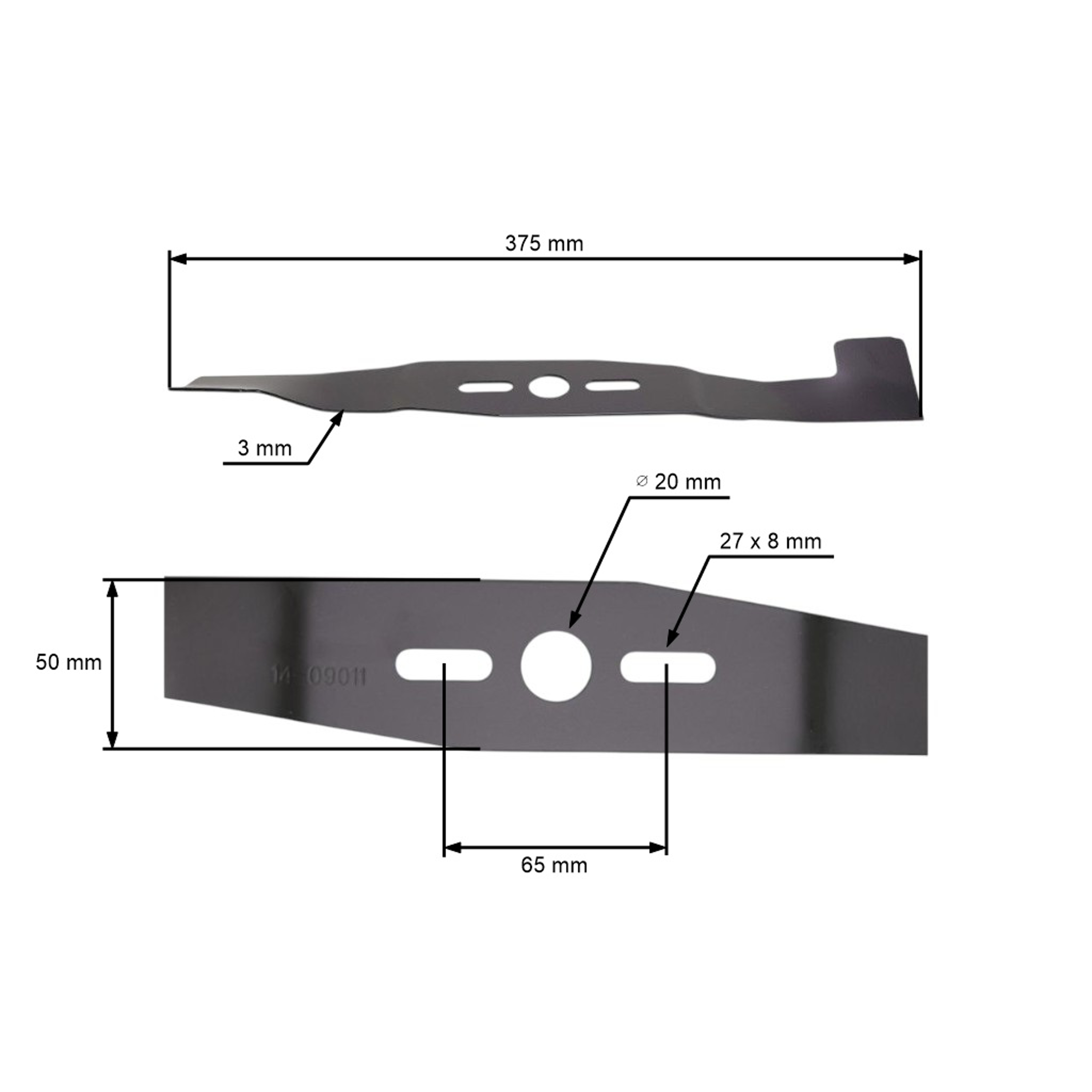 Žací nůž 37,5 cm (15") se sběrem pro elektrické sekačky AL-KO Alko Classic 3.8E (OEM 470207 112726)