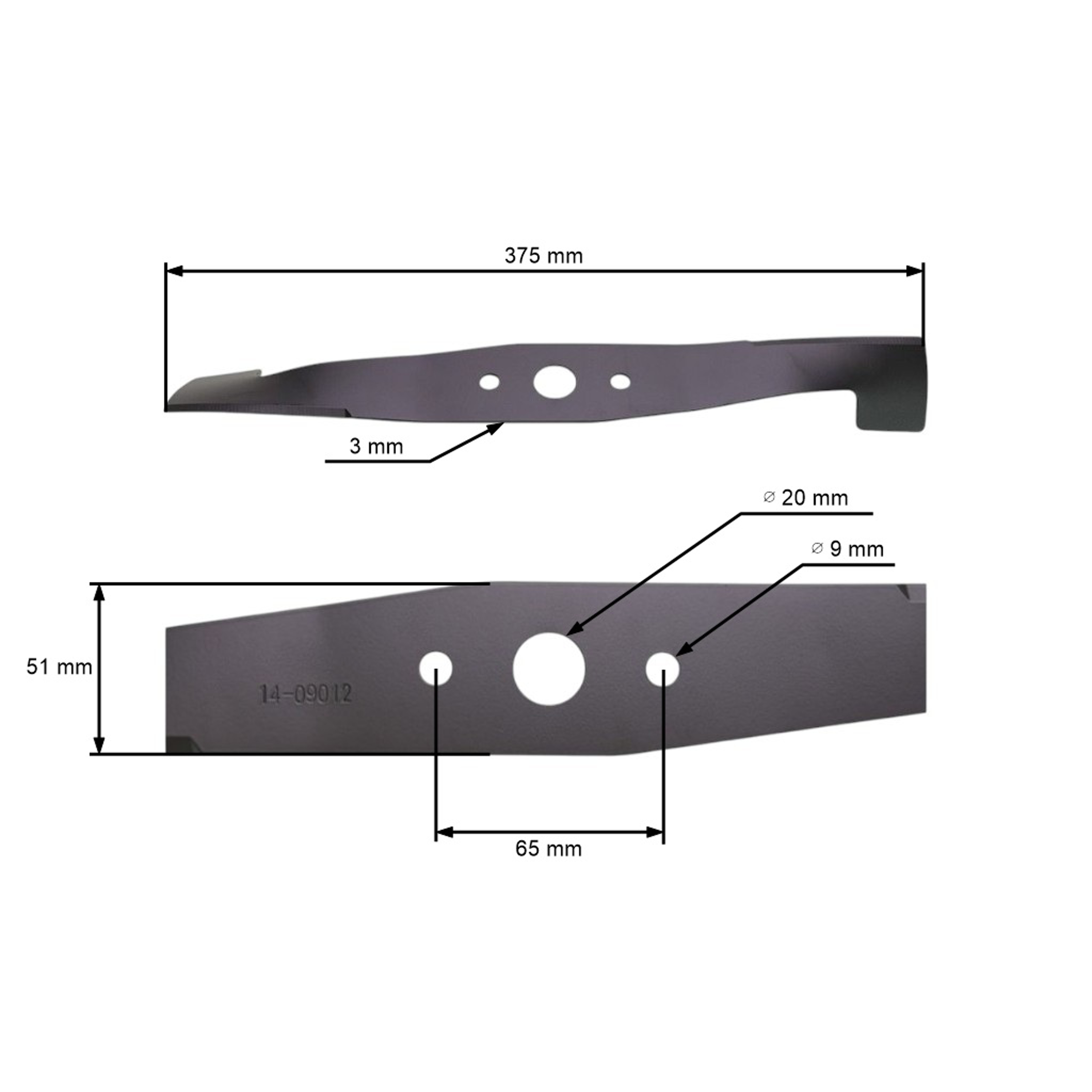 Žací nůž 37,5 cm (15") se sběrem pro elektrické sekačky AL-KO Alko Classic 38E Classic 3.8E BEM 1301 Comfort 40E (OEM 105411SB 117721 343685 513631)