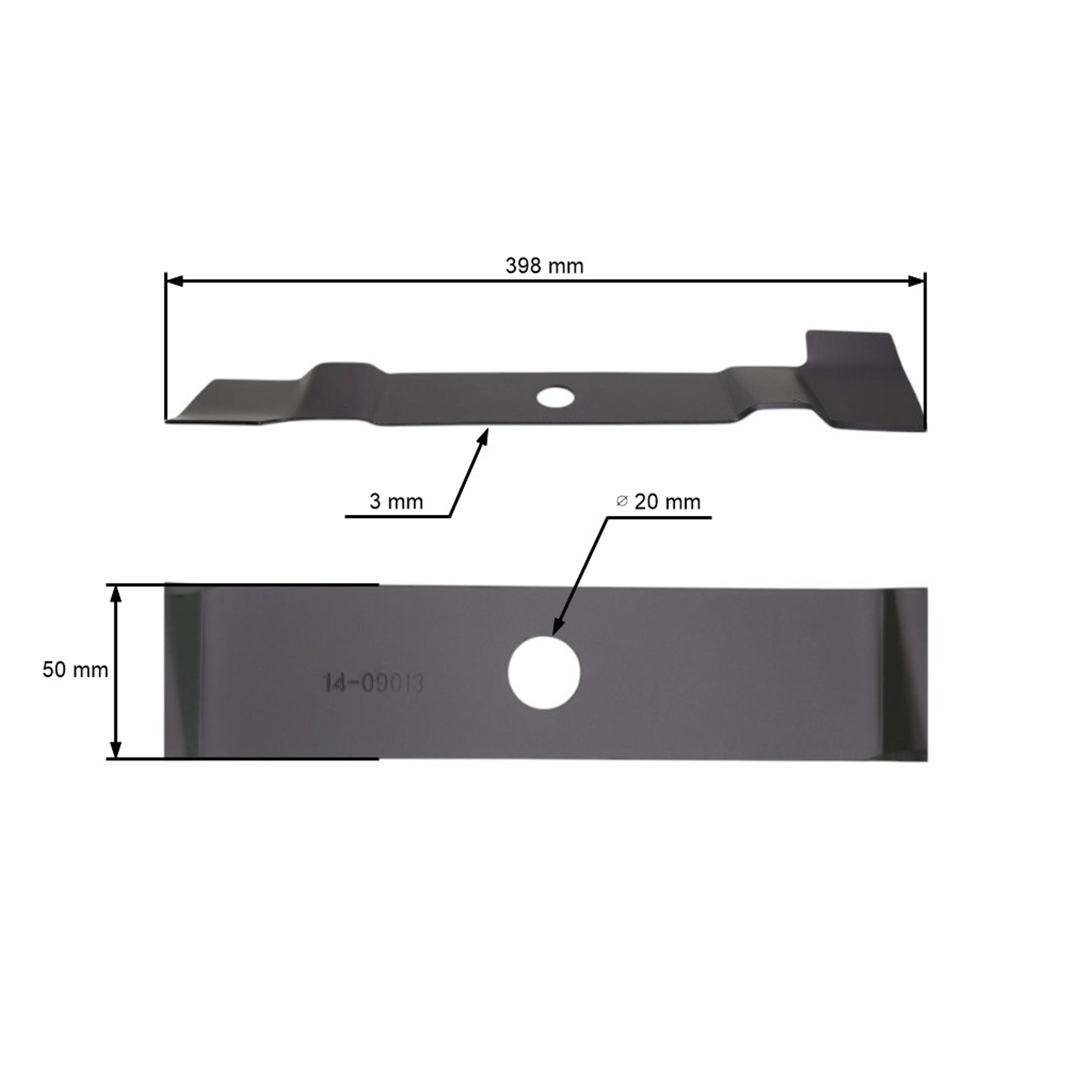 Žací nůž 39,8 cm (16") pro elektrické sekačky AL-KO Alko Comfort 40E (OEM 463915 112567)