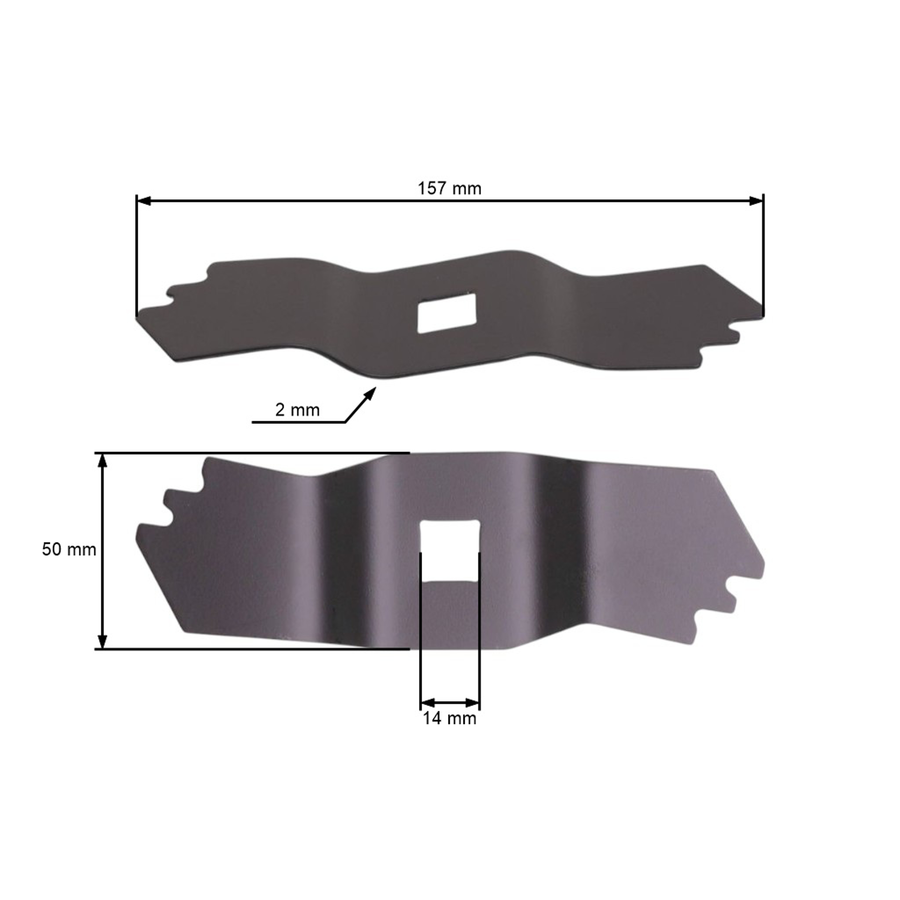 Sada 7 nožů 15,7 cm (6") pro vertikutátory Al-KO Alko 32 E 32 VLE 38 E 38 VLE 38 VLB 38 P Brill (OEM 474393 462219 460203 460773 28 VE/RL)
