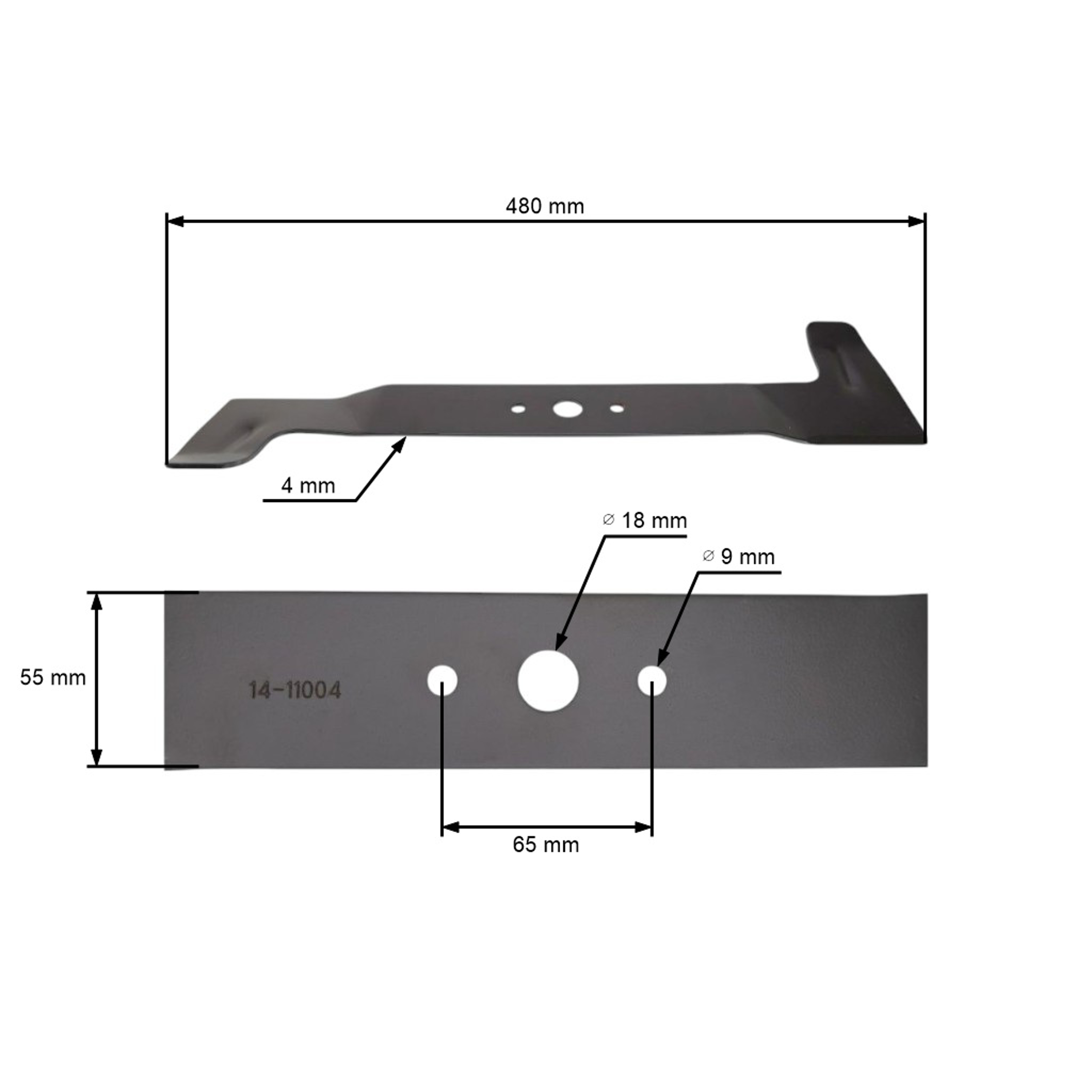 Žací nůž 48 cm (19") se sběrem pro motorové sekačky Castel Garden McCulloch (OEM 81004366/0 81004370/0 81004395/0 81004395/1)