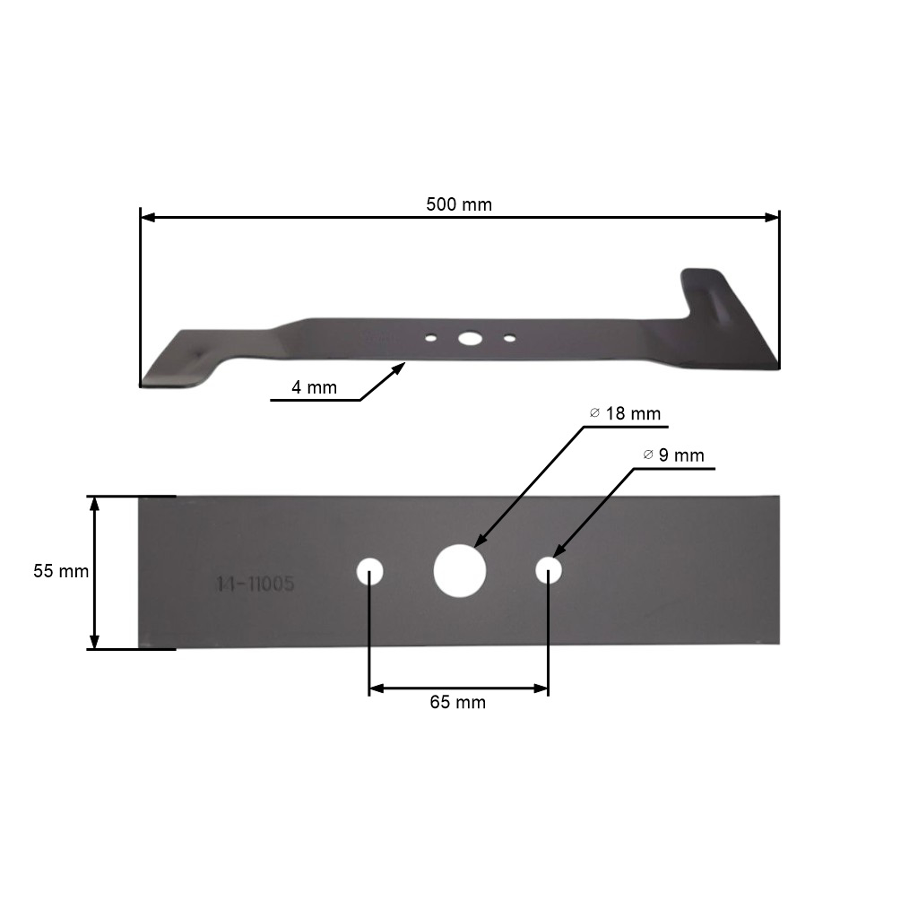 Žací nůž 50 cm (20") se sběrem pro motorové sekačky Castelgarden (OEM 1111-9194-01 181004398/0 81004398/0)