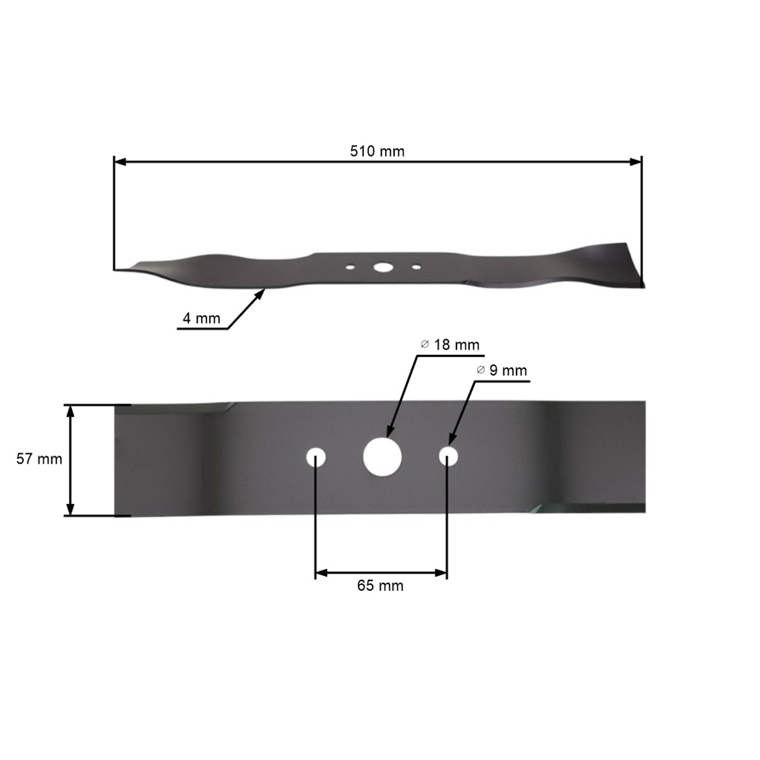 Mulčovací nůž 51 cm (20") pro motorové sekačky Brill Castel Garden Cooper Gardena Honda Stiga Dolmar (OEM 1136-1029-01 81004381/1 664.004.381 181004381/1)