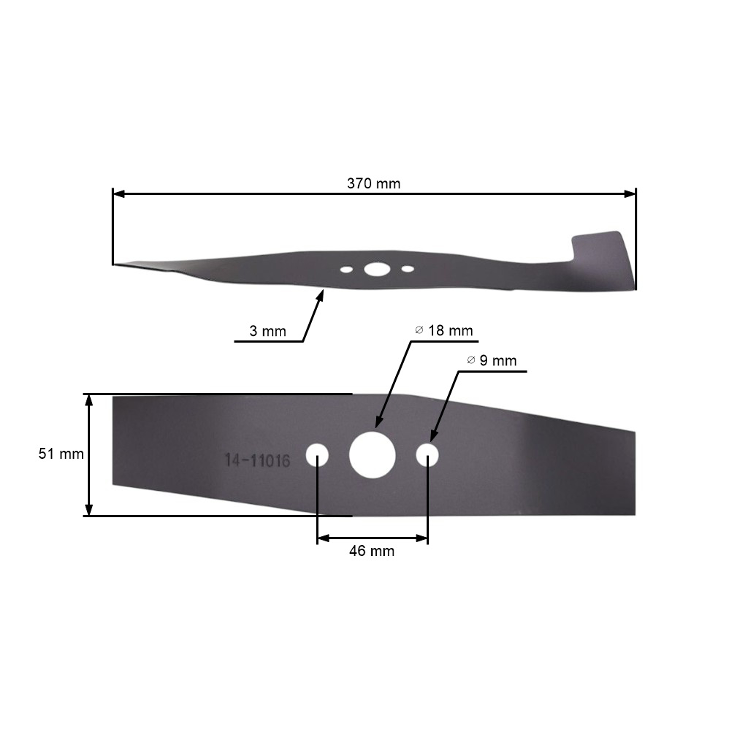 Žací nůž 37 cm (15") se sběrem pro elektrické sekačky Castel Garden Dolmar Stiga Alpina McCulloch (OEM CG81004117H0 1111915701 664004117 81004117/1)