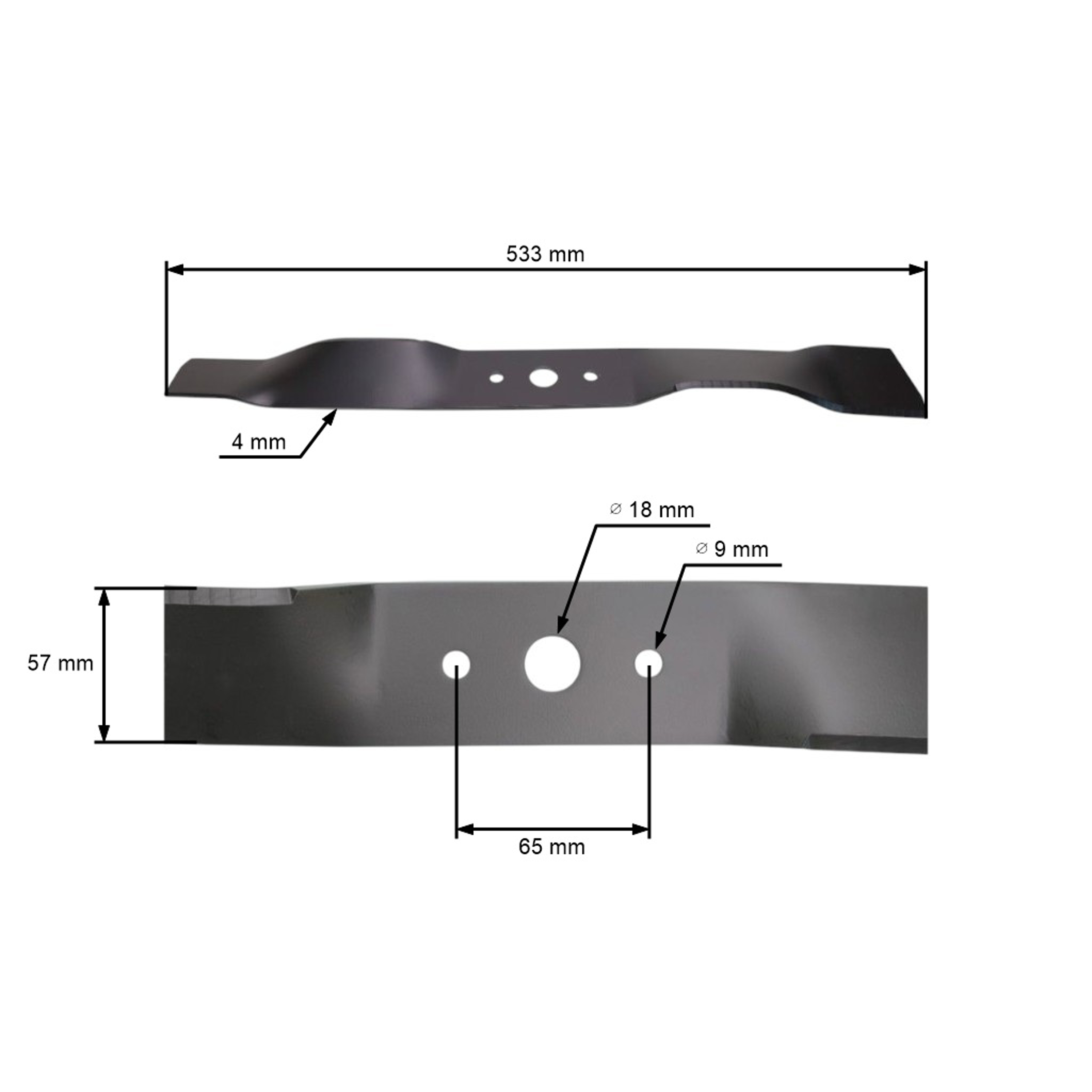 Mulčovací nůž 53,3 cm (21") pro zahradní traktory Alpina Castel Garden Stiga (OEM 182004357/0 1820043570 82004357/0)