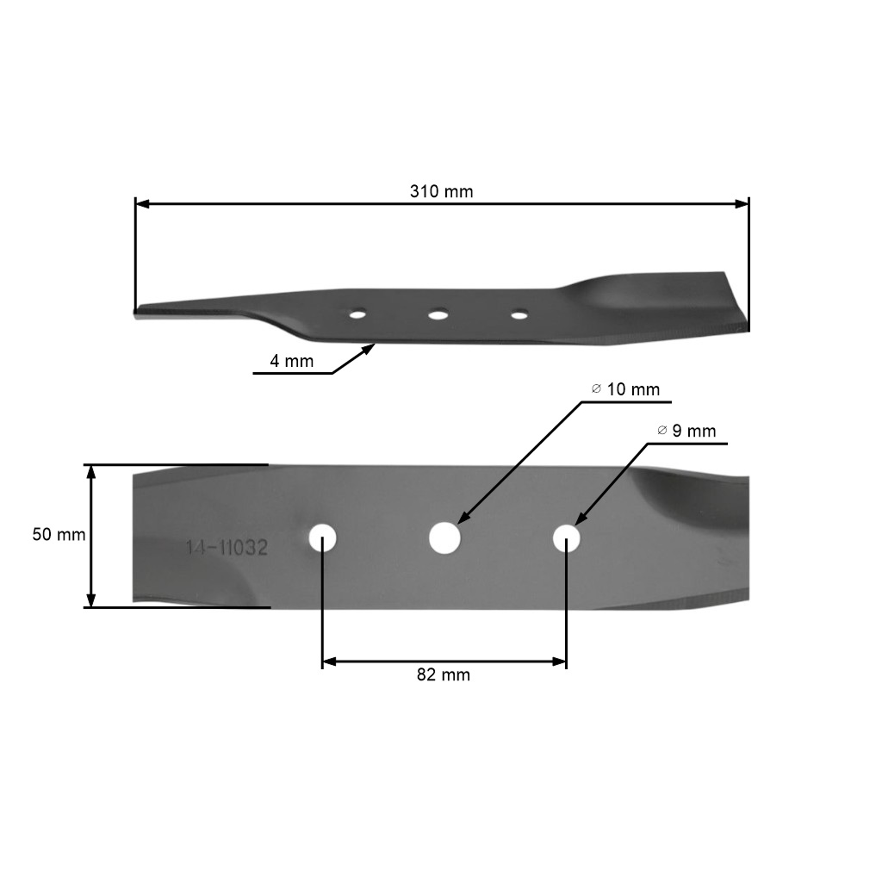 Žací nůž 31 cm (12") pro zahradní traktory Stiga (OEM 1134-1452-01)