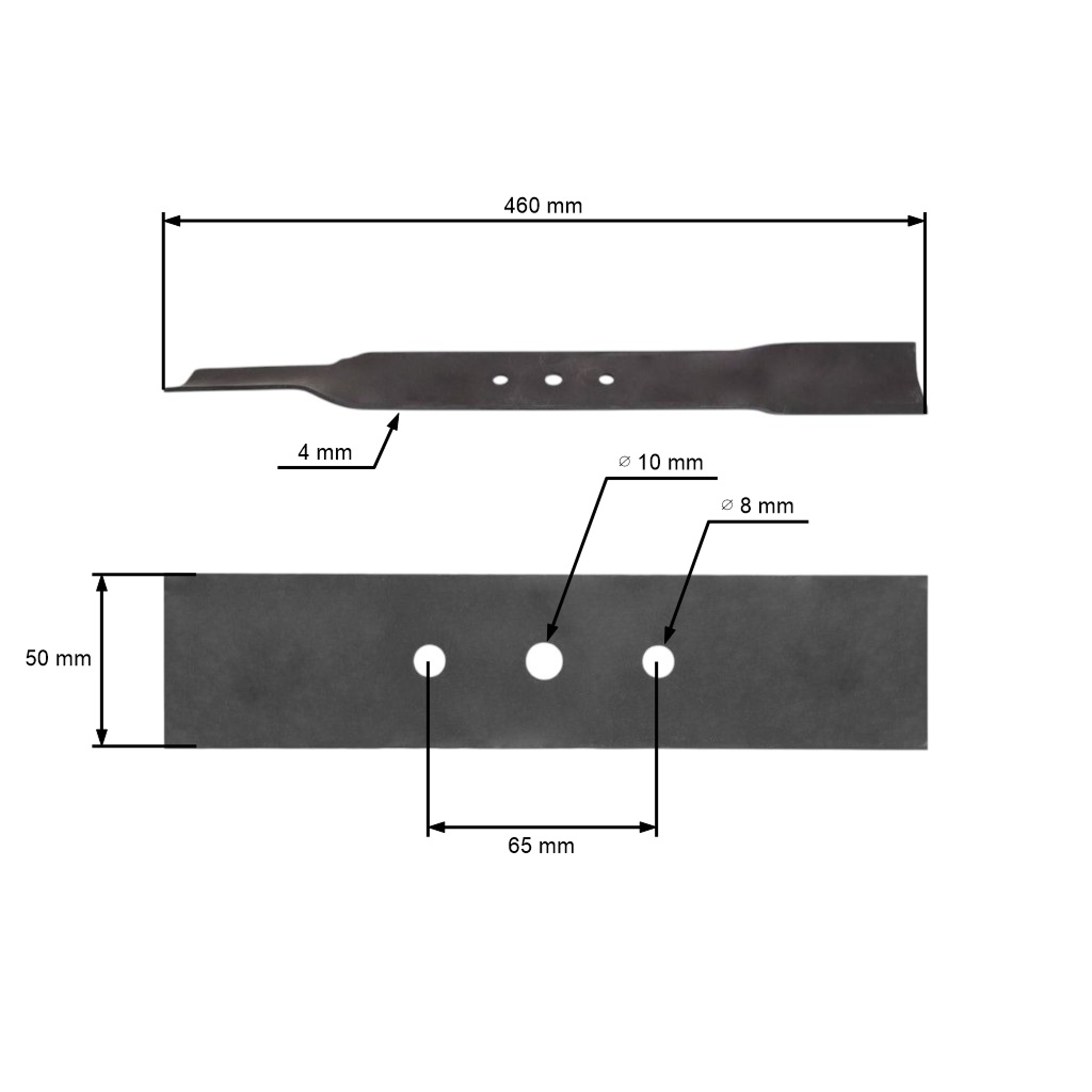 Žací nůž 46 cm (18") pro motorové sekačky Oleo-Mac Efco Bolens Marina (OEM 66.03.0201 66.11.0221 66030201)