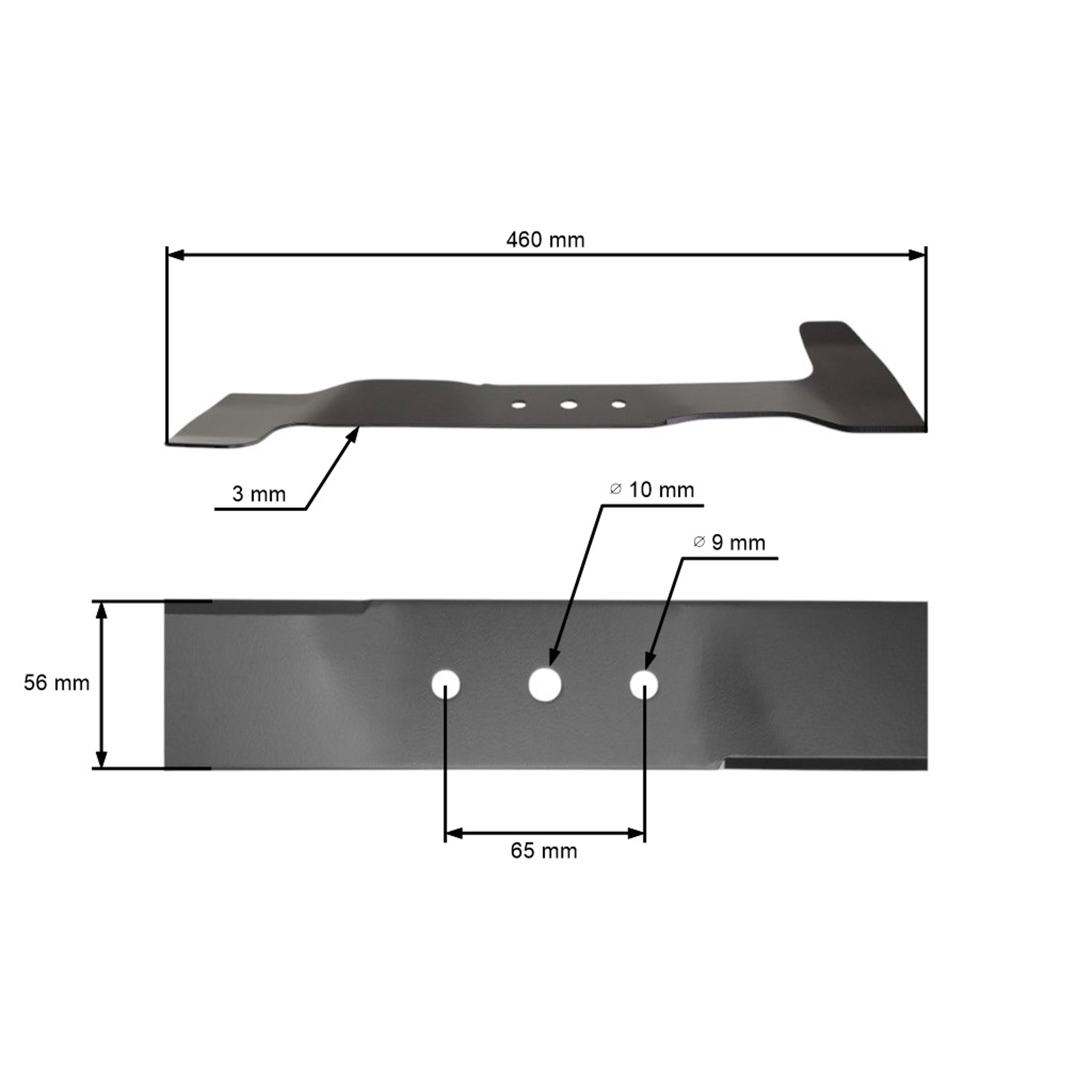 Žací nůž 46 cm (18") pro motorové sekačky Oleo-Mac Oleomac Efco Victus (OEM 66110469R)