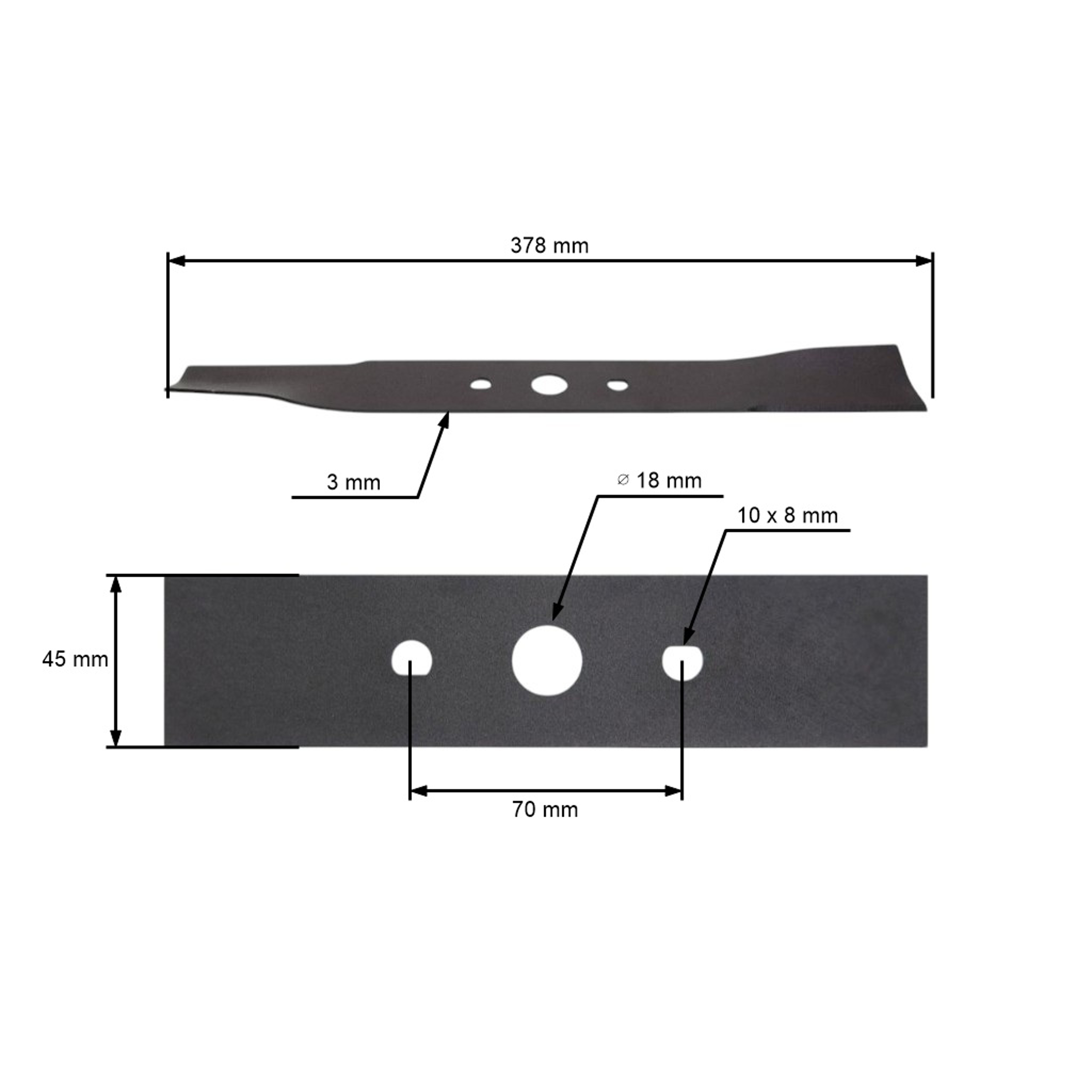 Žací nůž 37,8 cm (15") pro elektrické sekačky Jakmet