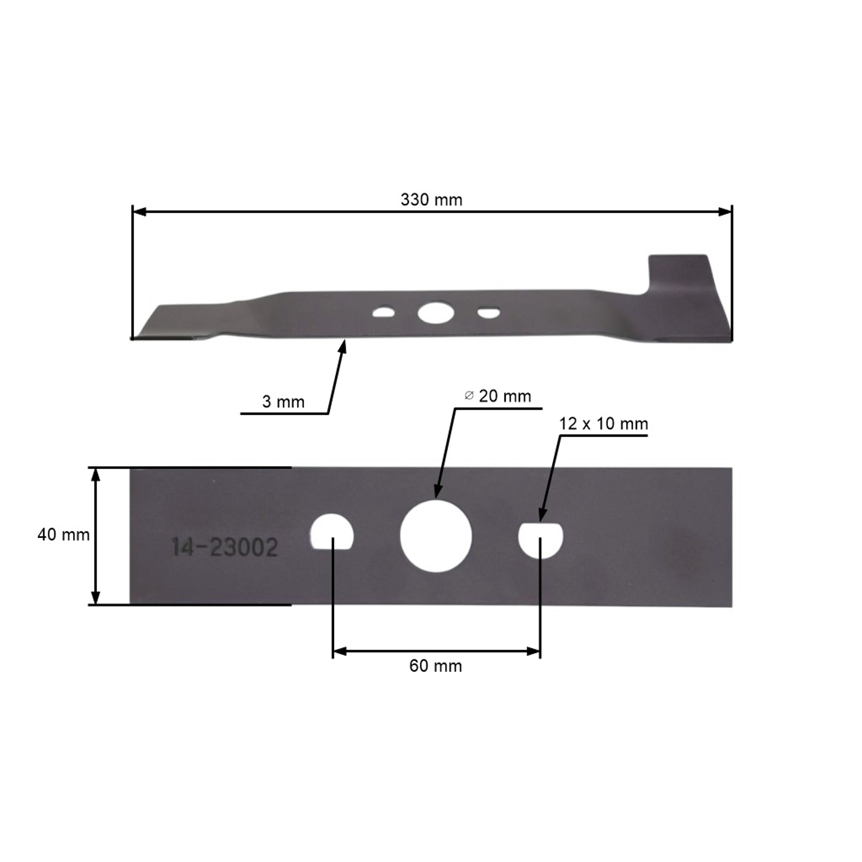 Žací nůž 33 cm (13") pro elektrické sekačky Dolmar Makita (OEM 263001422)