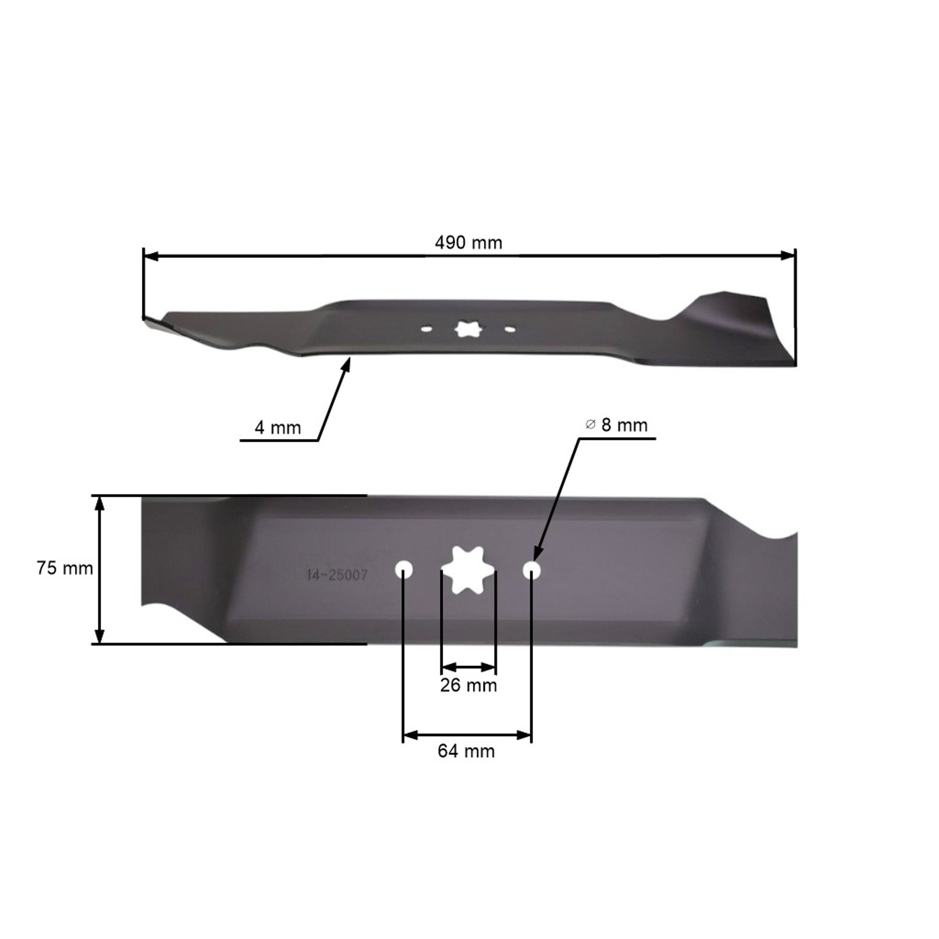 Žací nůž 49 cm (19") se sběrem pro zahradní traktory MTD (OEM 742-0610 942-0610)