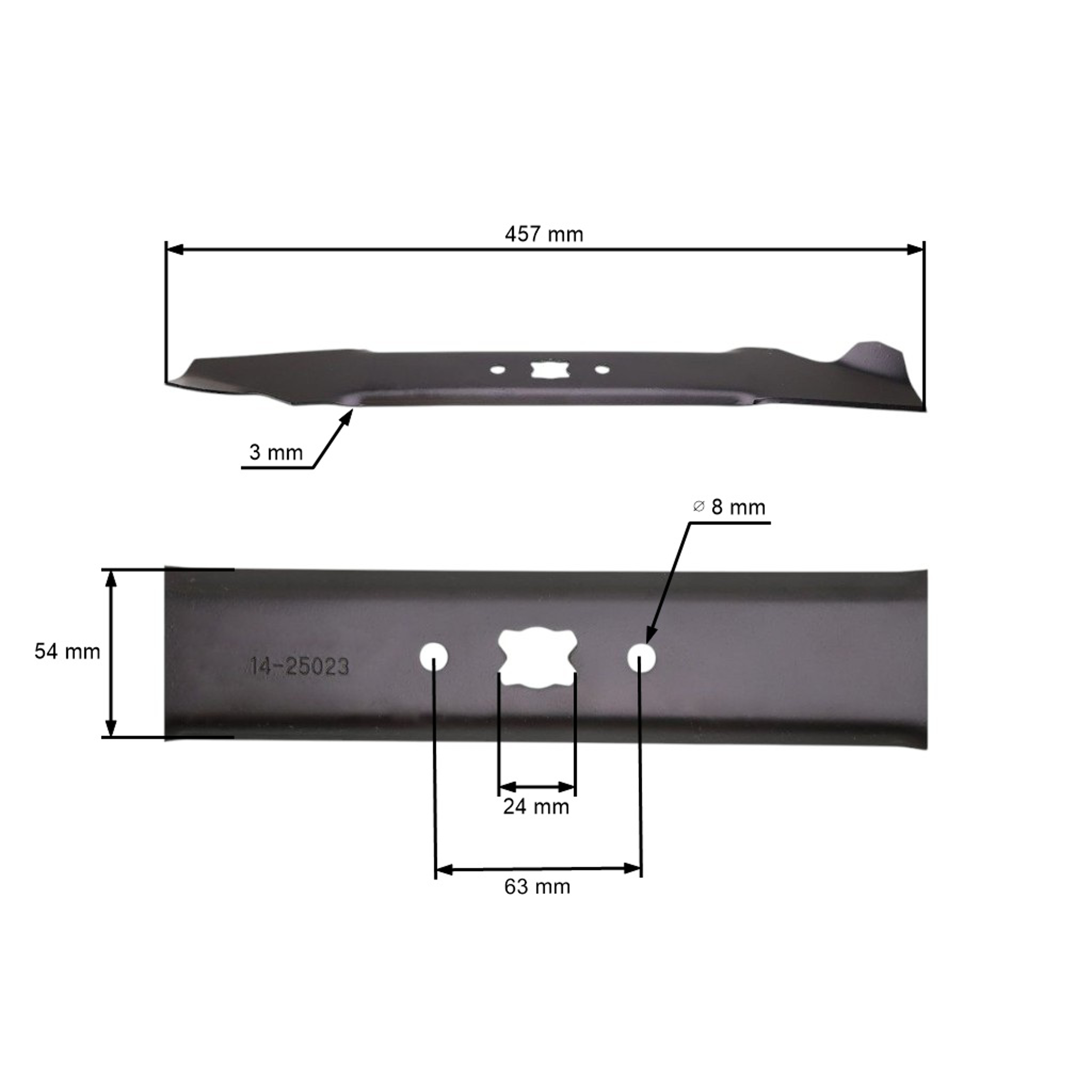 Žací nůž 45,7 cm (18") pro motorové sekačky MTD Golf Lawnflite Yardman (OEM 742-0638 942-0638)