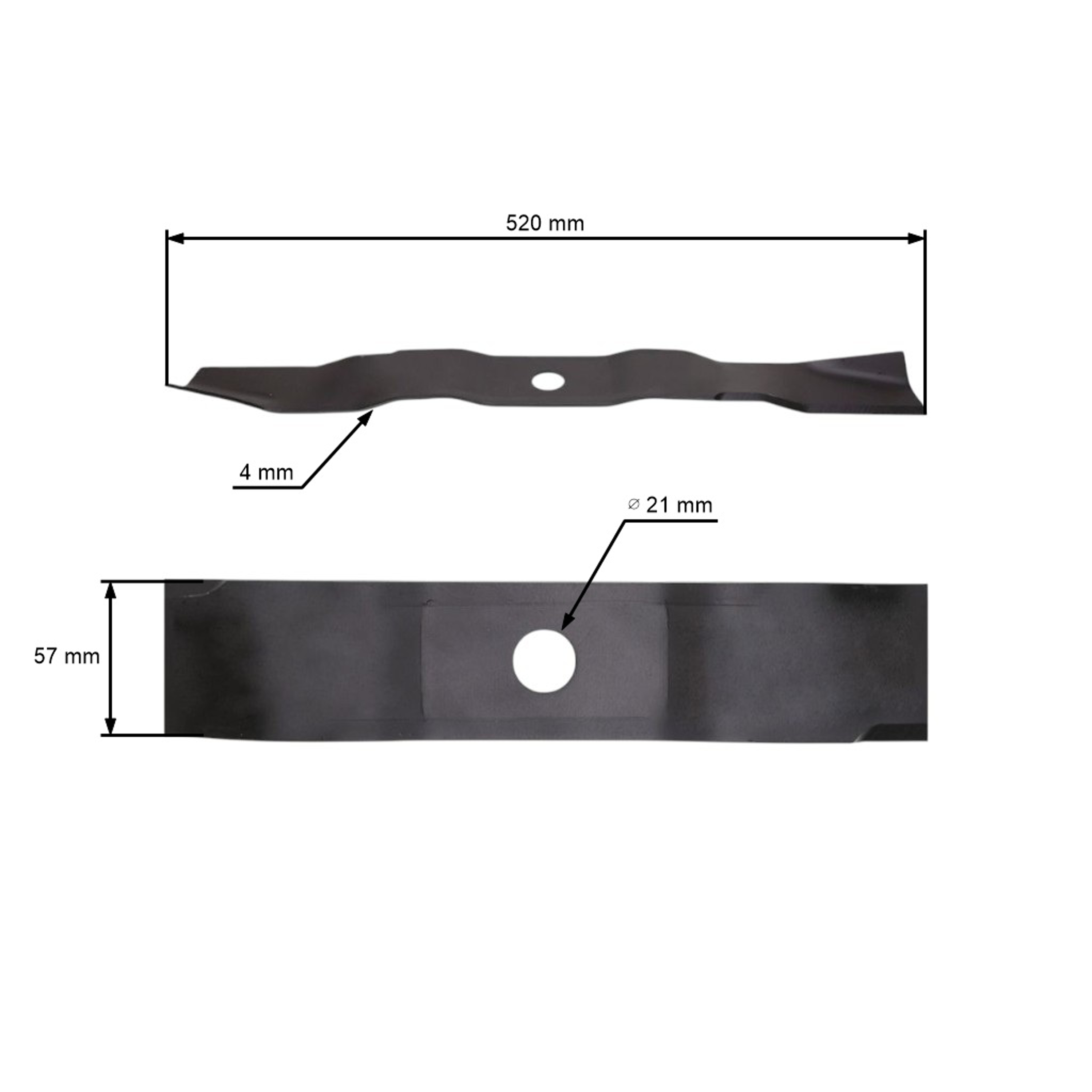 Mulčovací nůž 52 cm (20") pro zahradní traktory Murray (OEM 95103 095103MA 095103E701 095103E701MA)