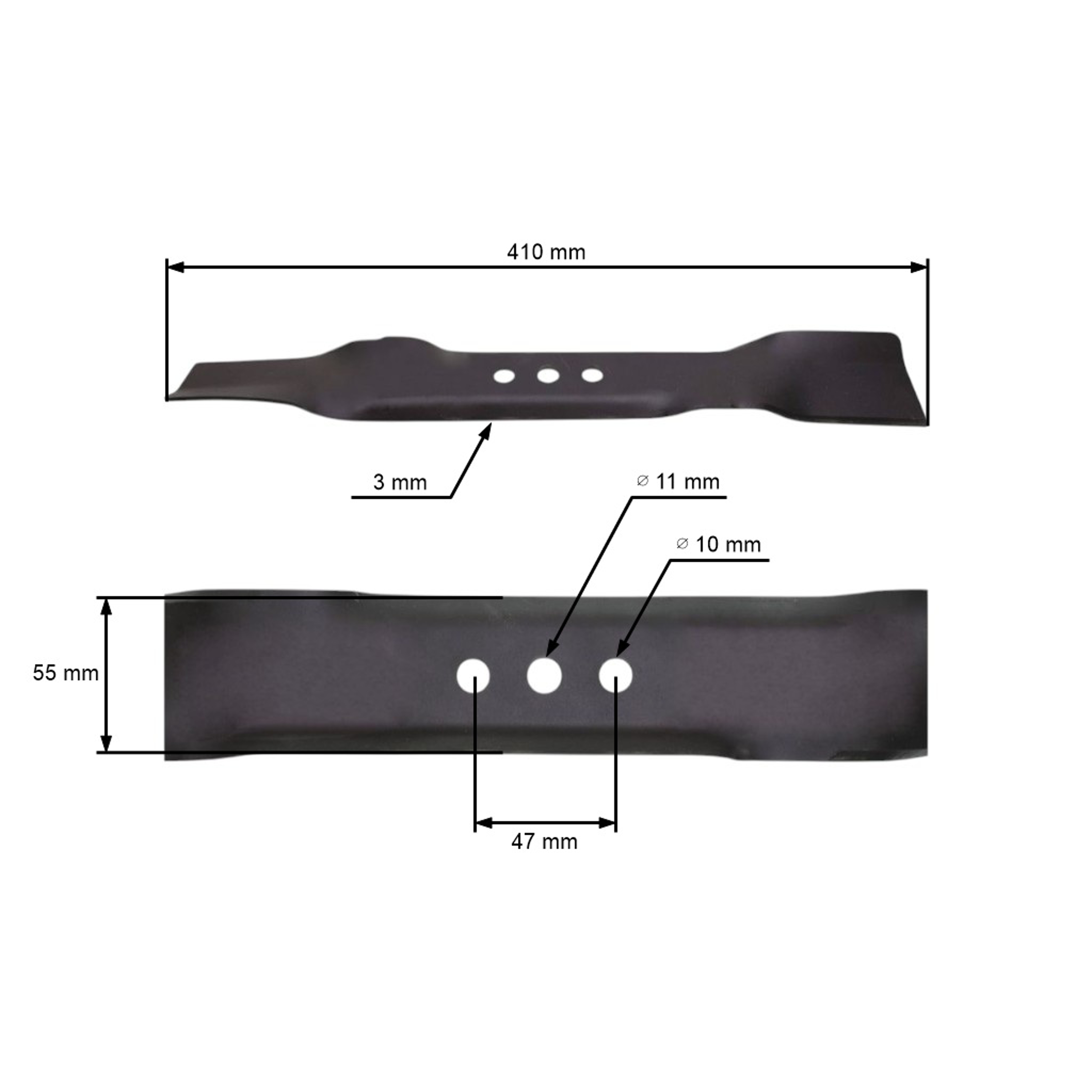 Žací nůž 41 cm (16") pro motorové sekačky Murray (OEM 700024 700162 881076BZYP)