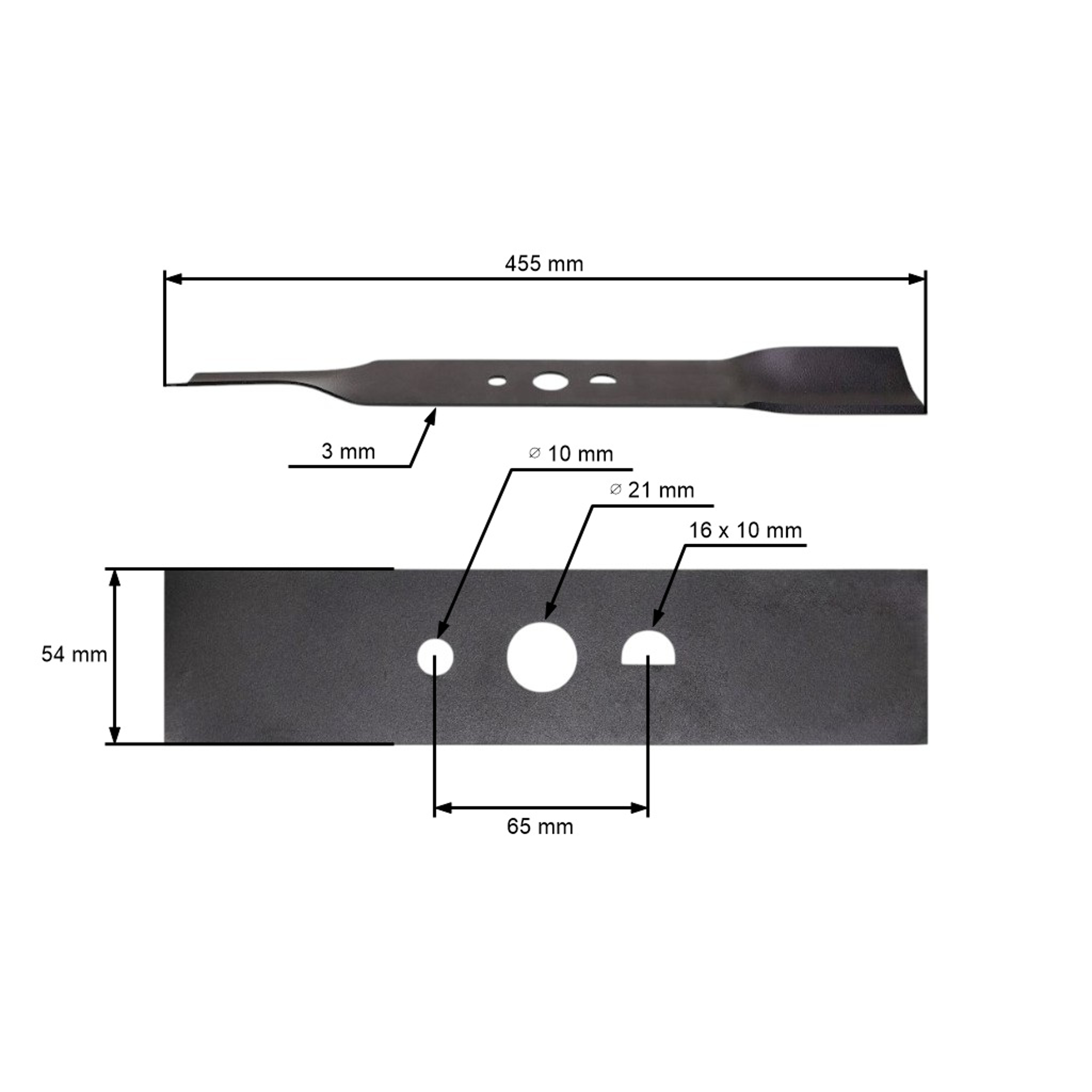 Žací nůž 45,5 cm (18") pro motorové sekačky NAC Einhell N1F-460JS (OEM 3405620 N1F460-036)