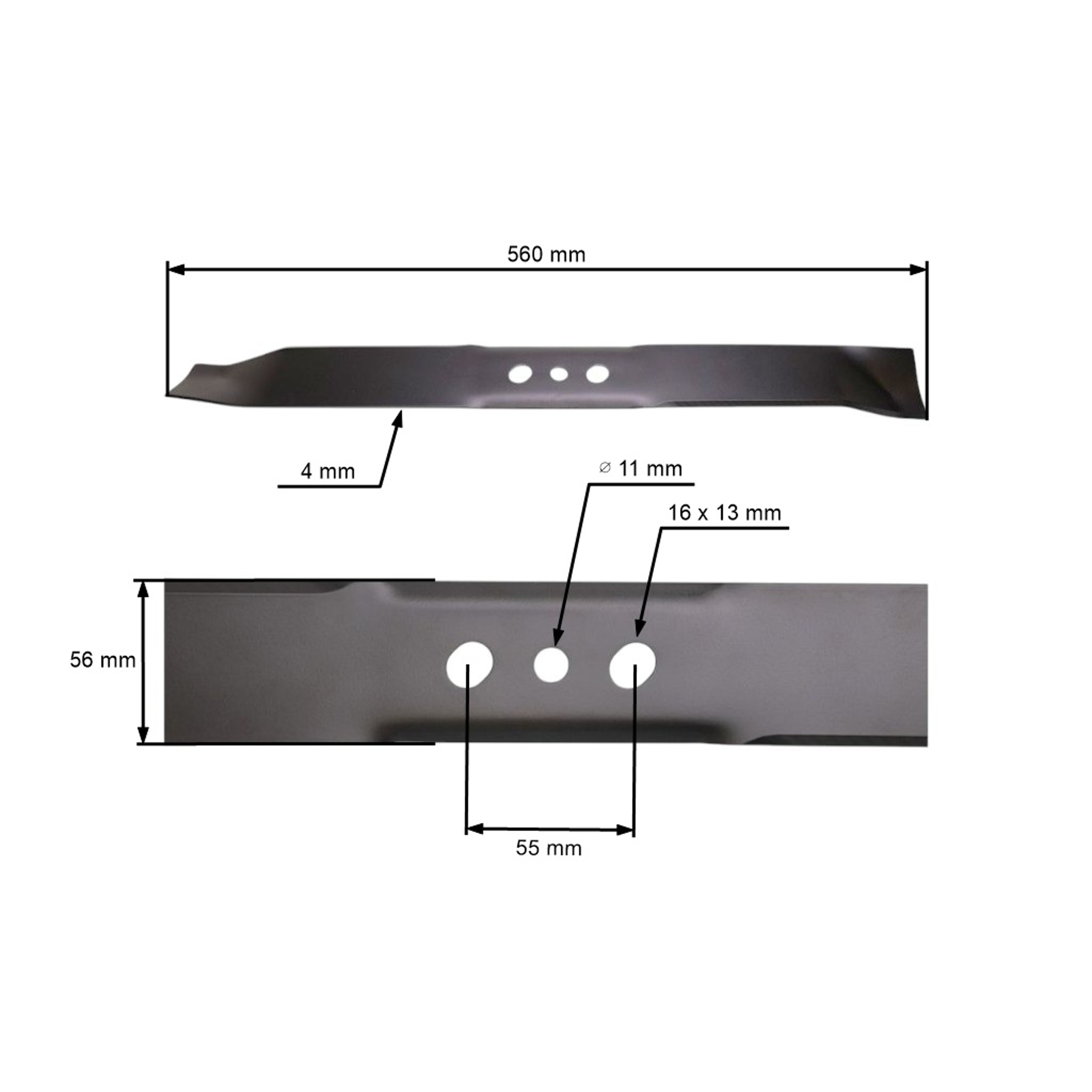 Žací nůž 56 cm (22") pro motorové sekačky NAC LS56-196-JR LS56-196-JR2 LS1135-56196-JR NAX5000S (OEM LS56-196-JR-078RL)