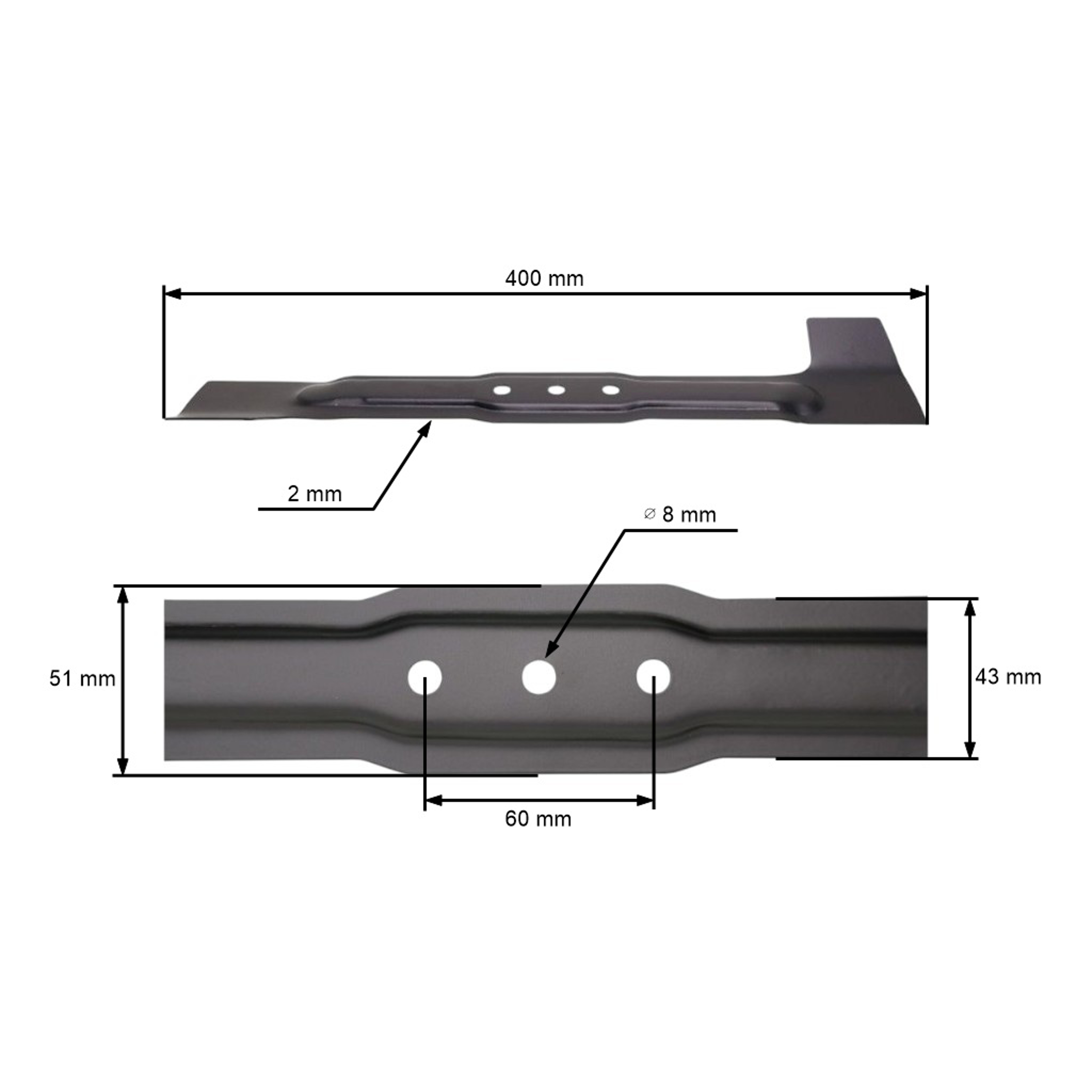 Žací nůž 40 cm (16") se sběrem pro elektrické sekačky Bosch Rotak (OEM F016800273)