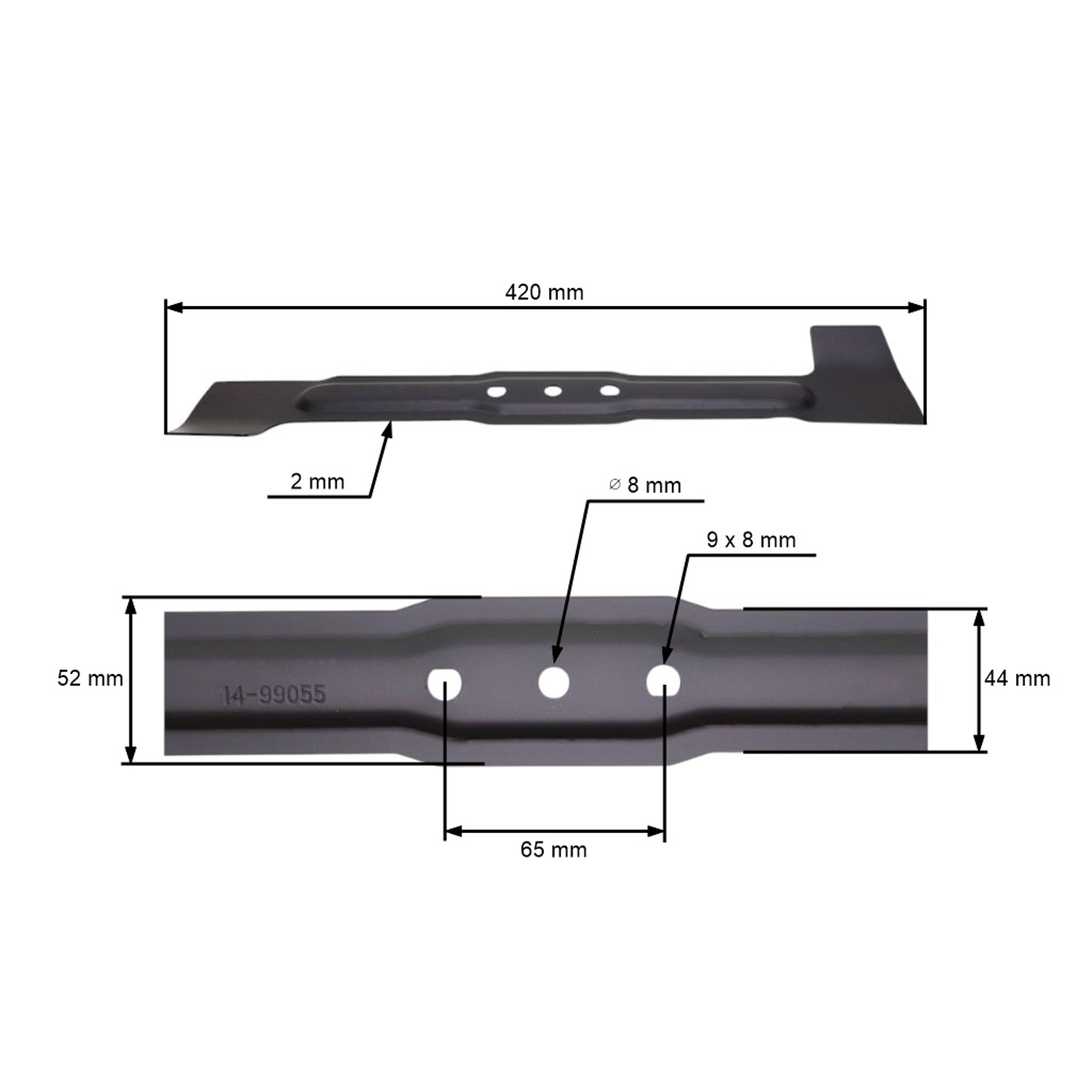 Žací nůž 42 cm (17") pro elektrické sekačky MTD Lider LM-C4205 (OEM J2420000107R)