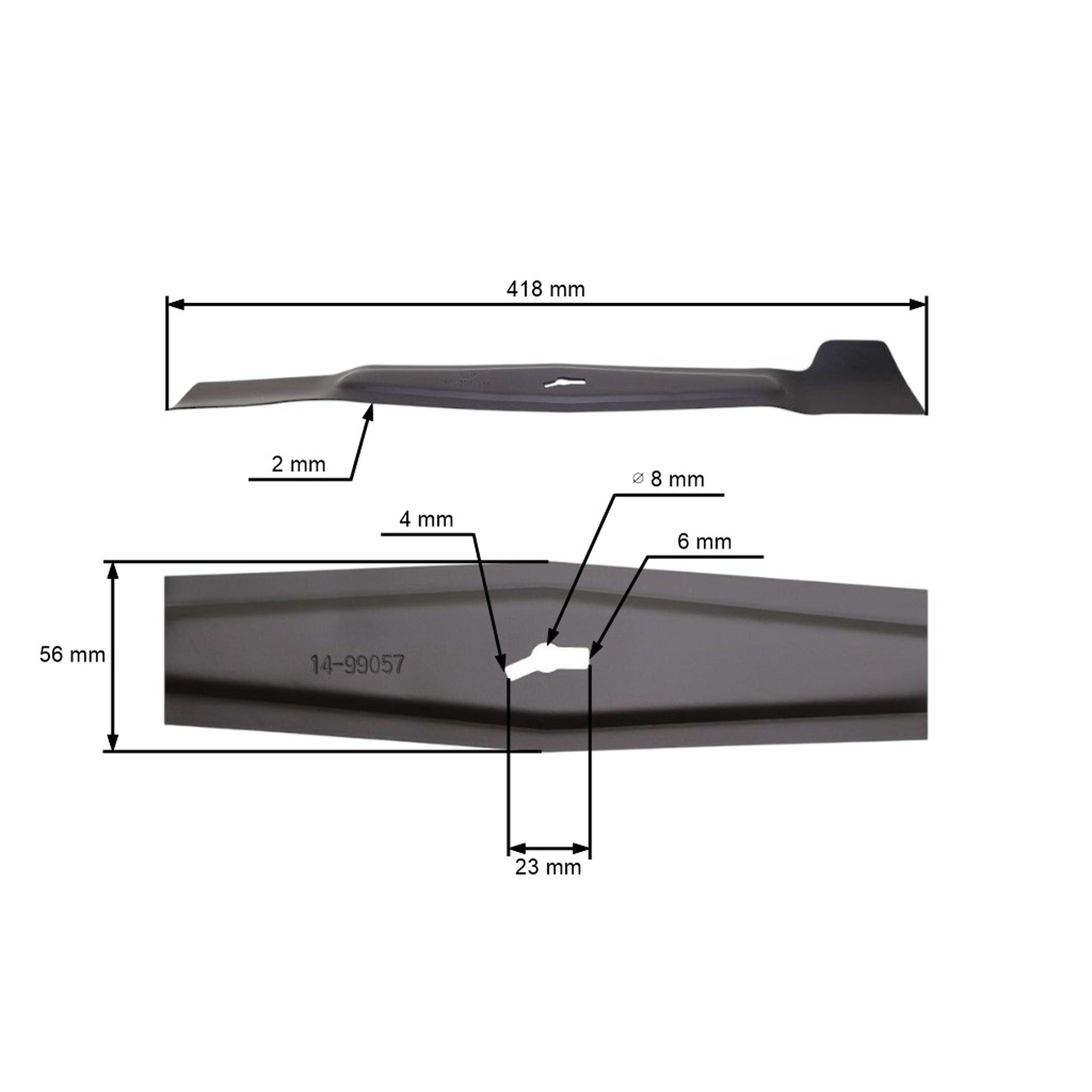 Žací nůž 41,8 cm (16") pro elektrické sekačky Einhell Castorama MacAlister (OEM GM20BX.00.11)