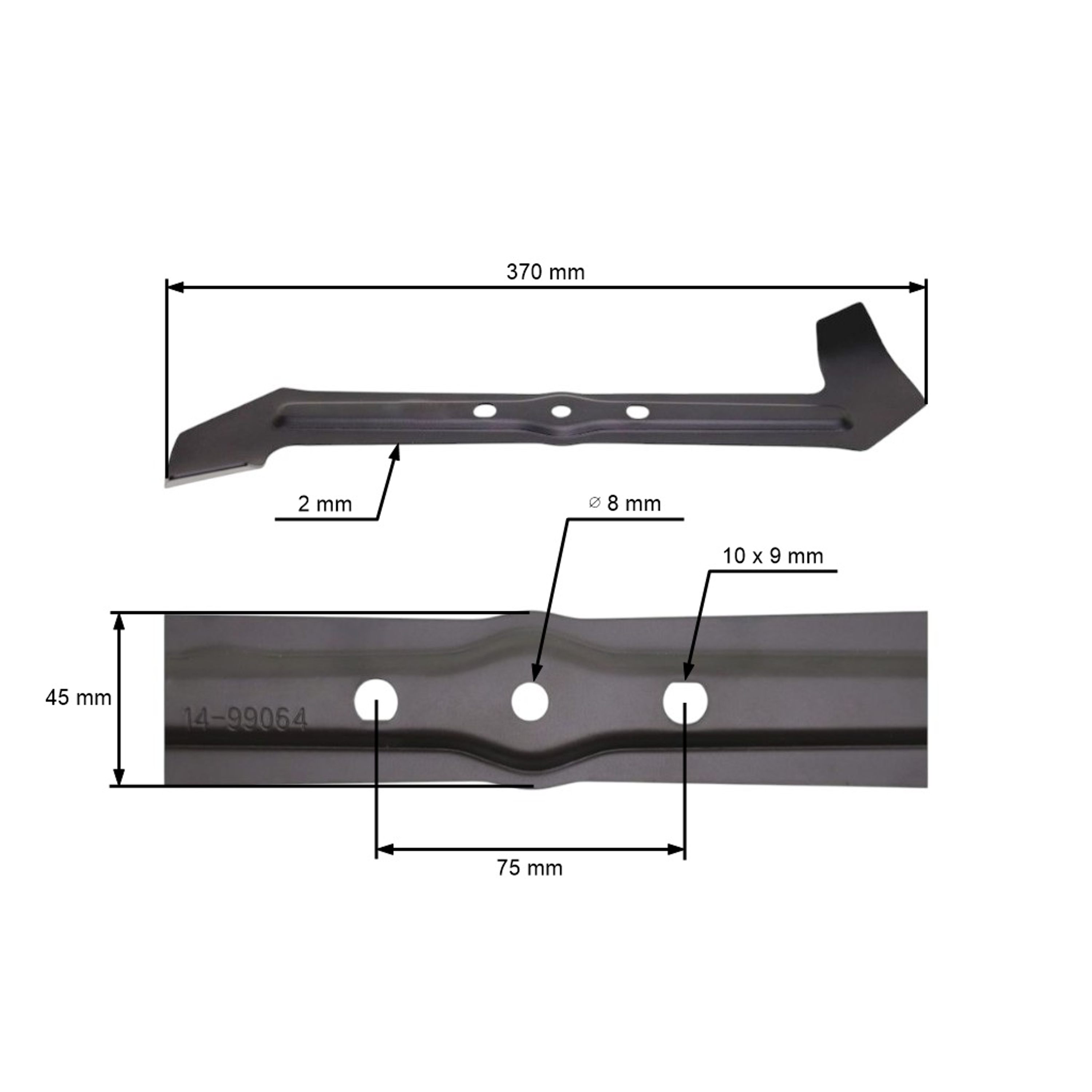 Žací nůž 37 cm (15") pro elektrické sekačky Gardena PowerMax (OEM 4016-00.701.00)