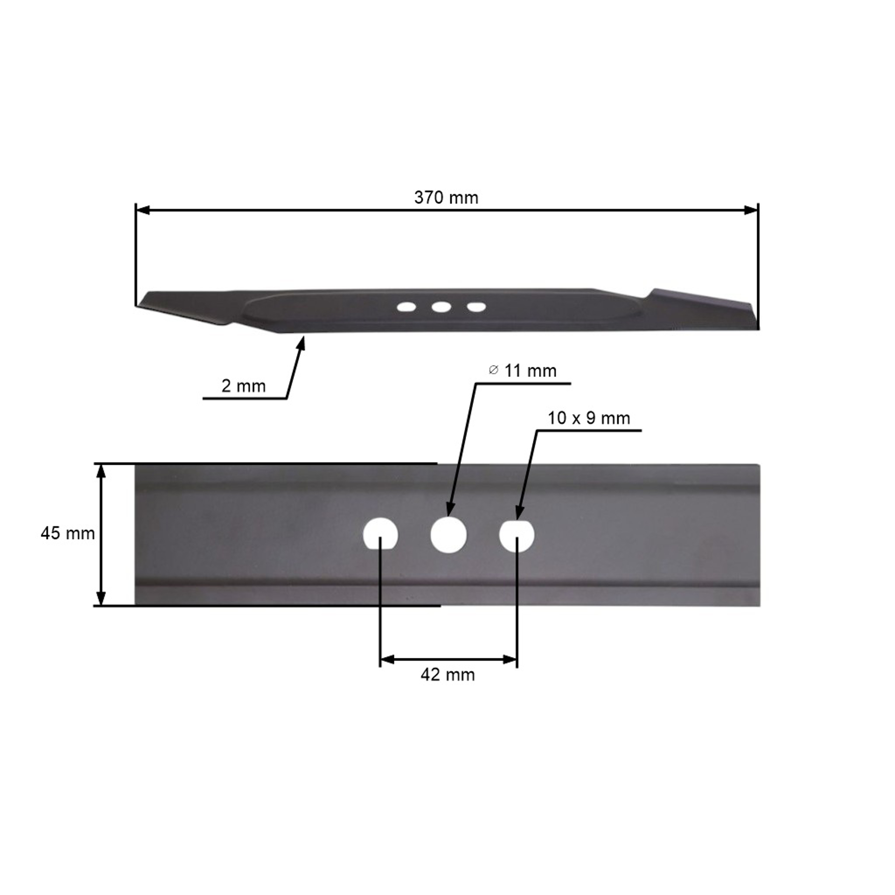 Žací nůž pro akumulátorové sekačky OBI Lux 37 cm