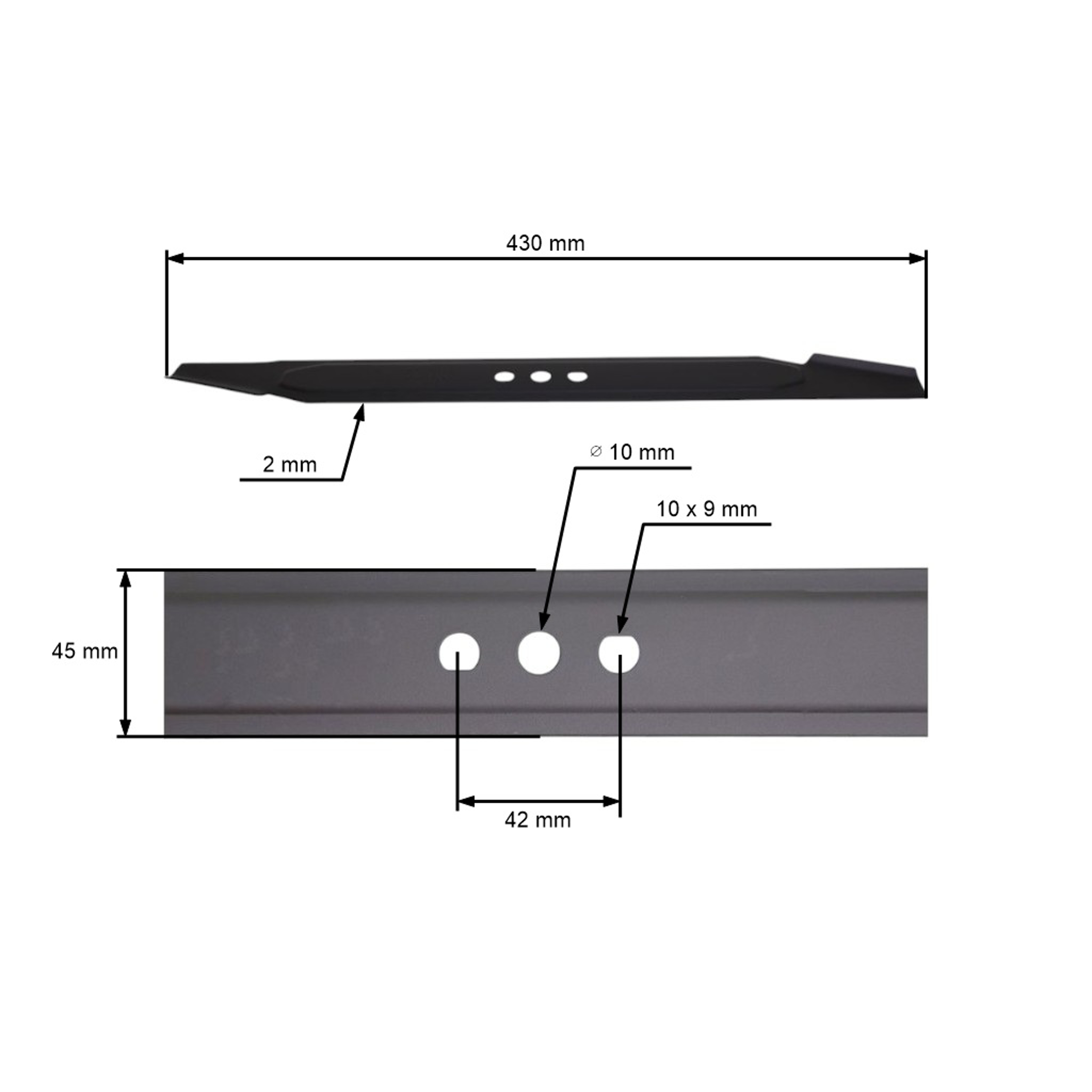 Žací nůž pro akumulátorové sekačky OBI Lux 43 cm