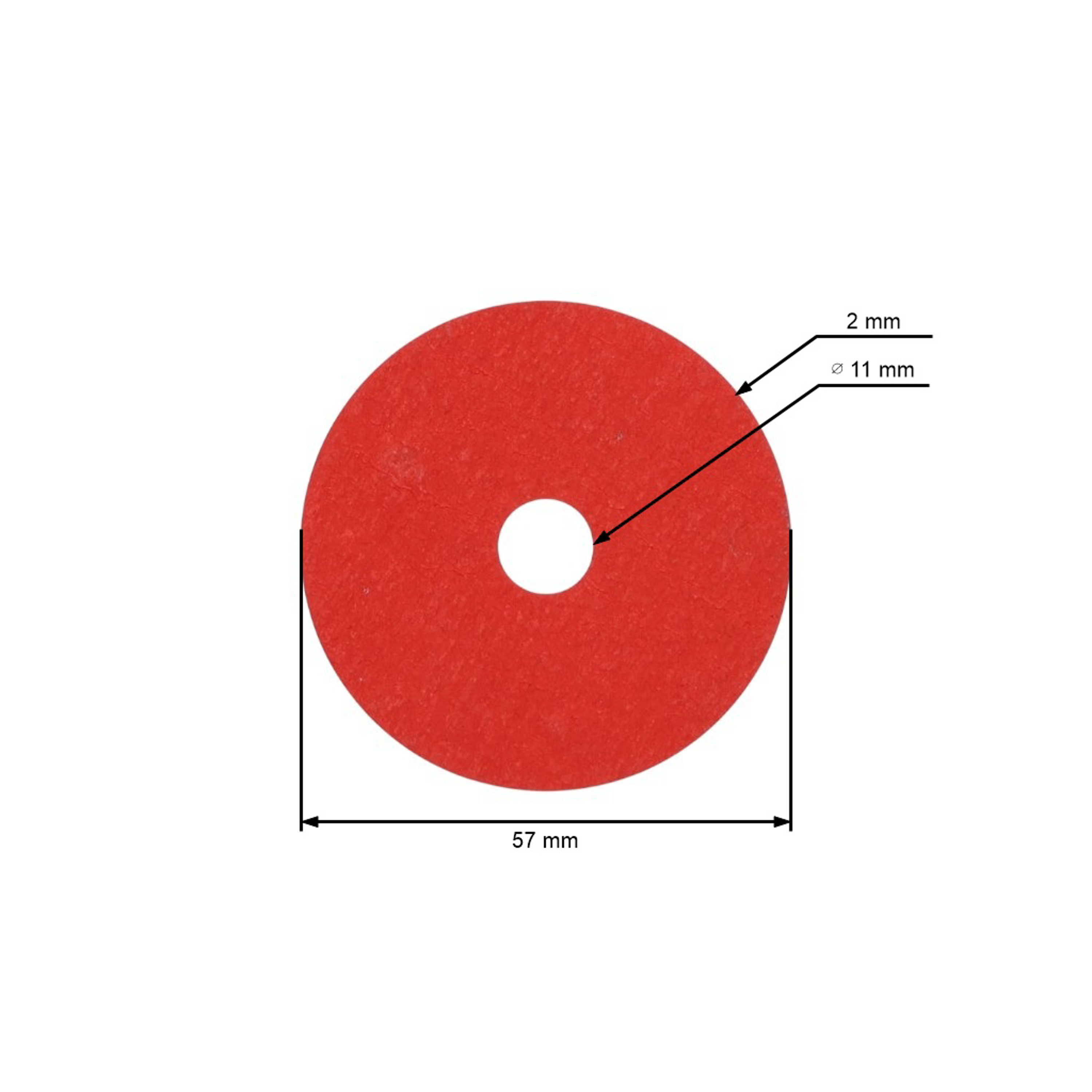 Univerzální fibrová podložka držáku žacího nože pro motorové sekačky a zahradní traktory 57,45 mm x 1,55 mm x 10,75 mm