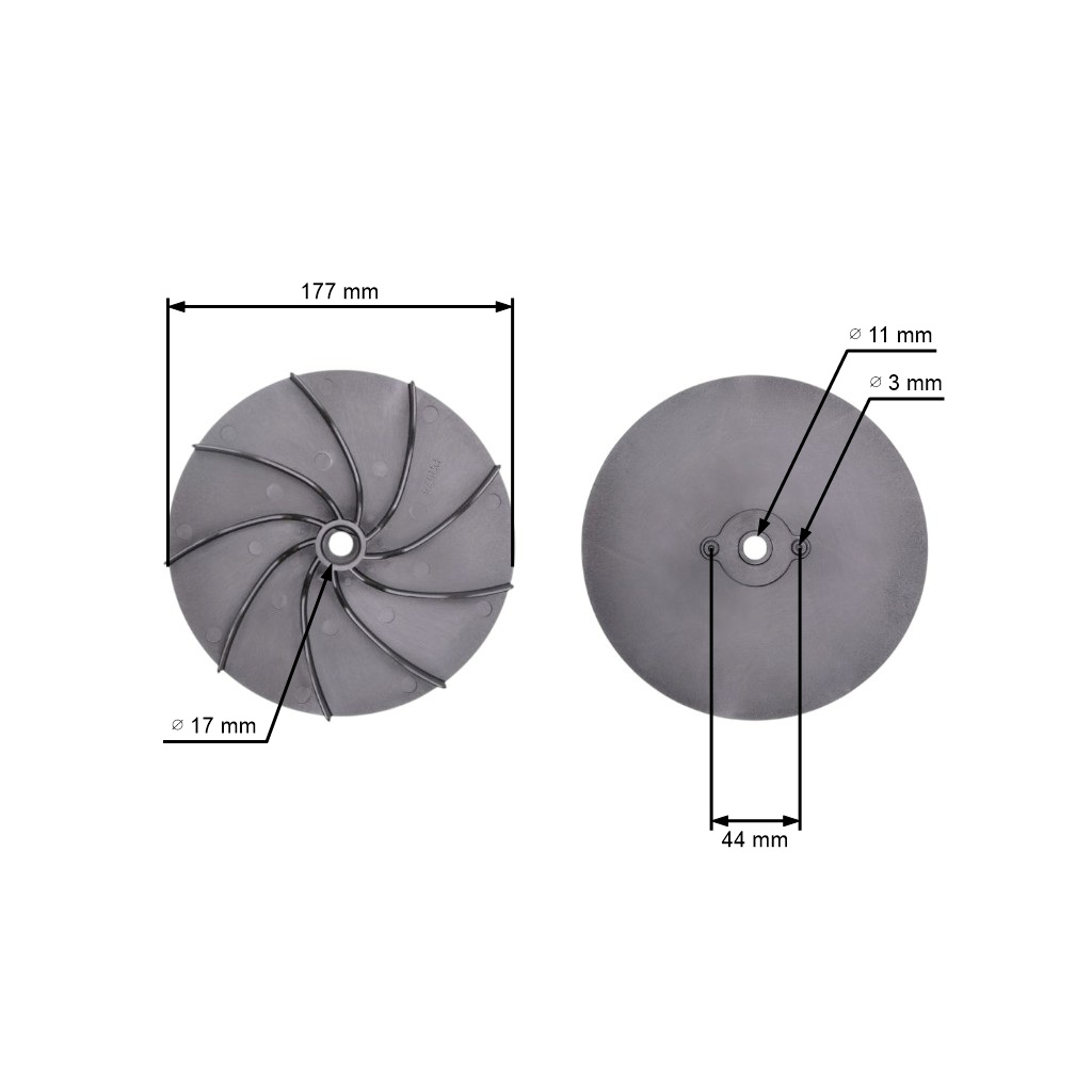 Ventilátor pro elektrické sekačky Castel Garden Stiga Variolux (OEM 22465602/0 322465602/1 1136-0673-01)
