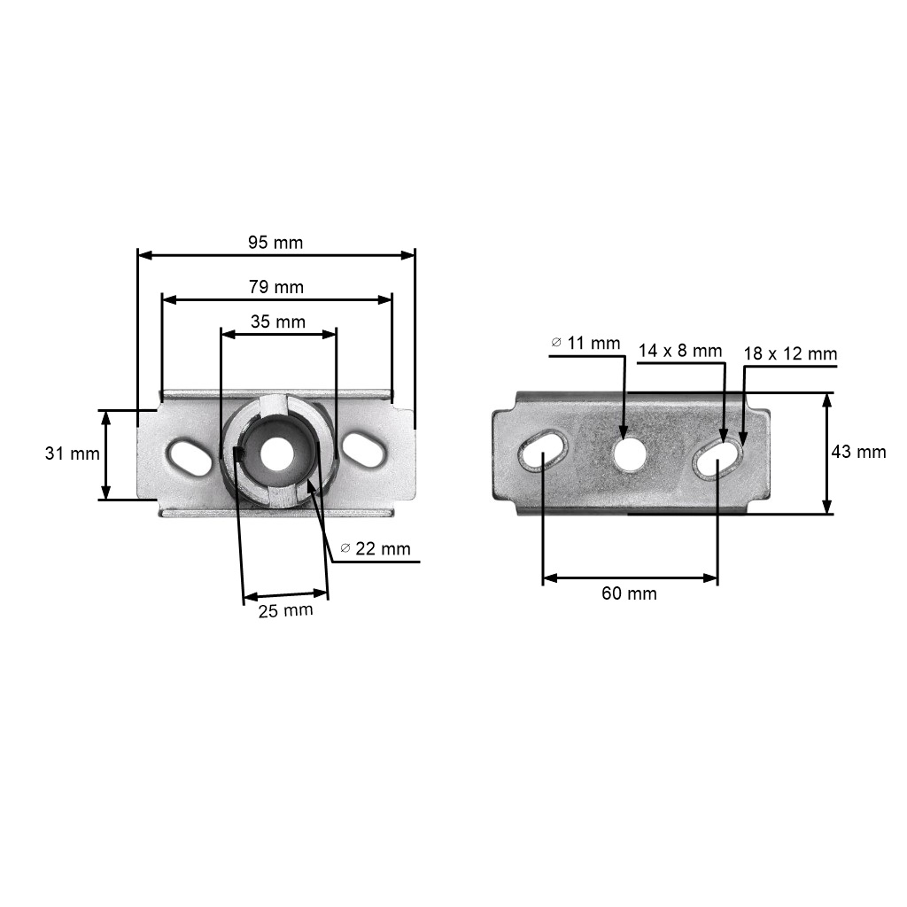 Držák žacího nože pro Čínské motorové sekačky a sekačky z hobbymarketů NAC (OEM WR65700 65704A WR65715)