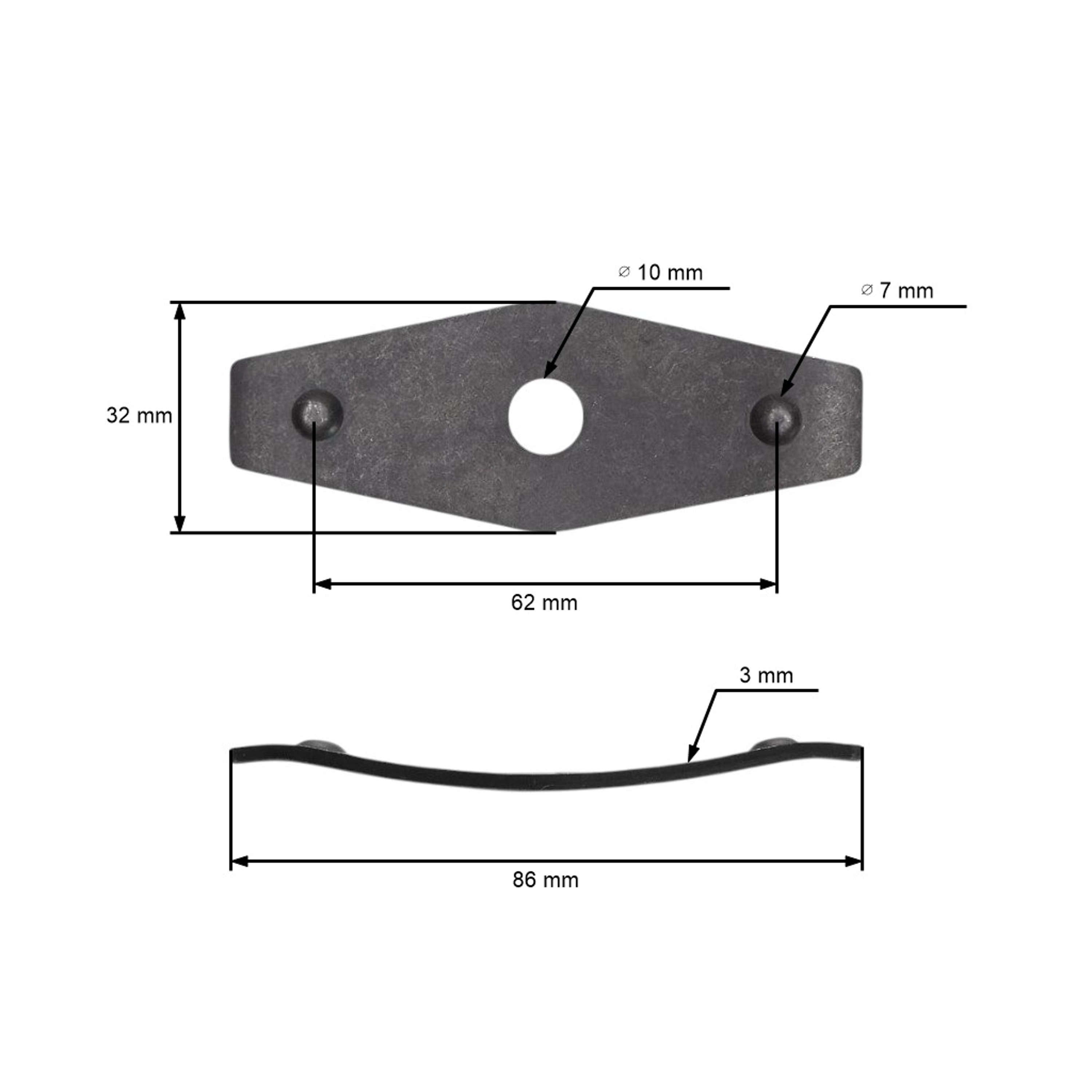 Pružná podložka držáku žacího nože pro motorové sekačky MTD Gutbrod Yardman Bolens Craftsman Ryobi (OEM 736-0524 736-0524A 736-0524B)