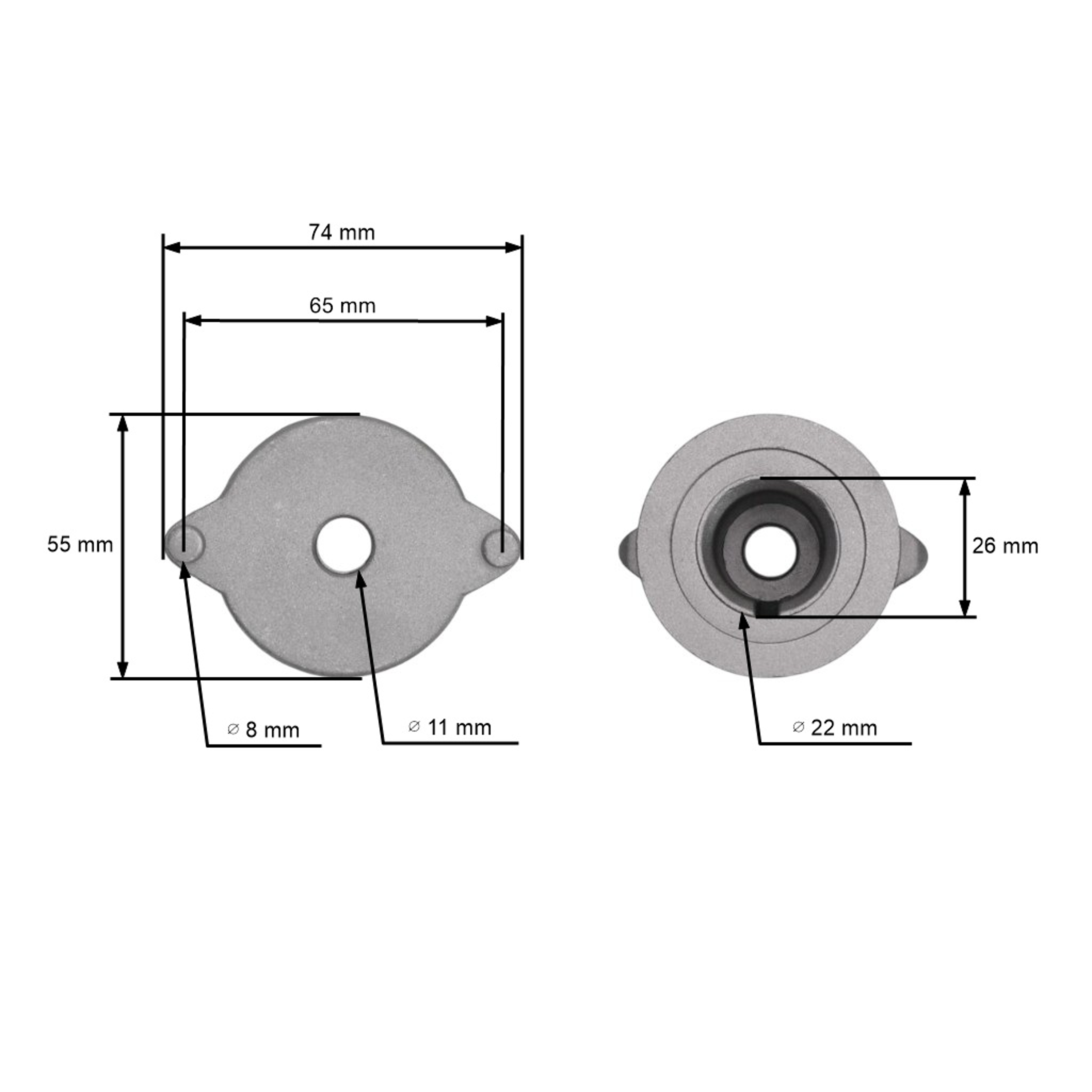 Držák žacího nože pro motorové sekačky Marina Marazini Boss Sterwins MTD Yard Machines Bolens (OEM CP053274B25 CP053274 CP053274A CP053273A)