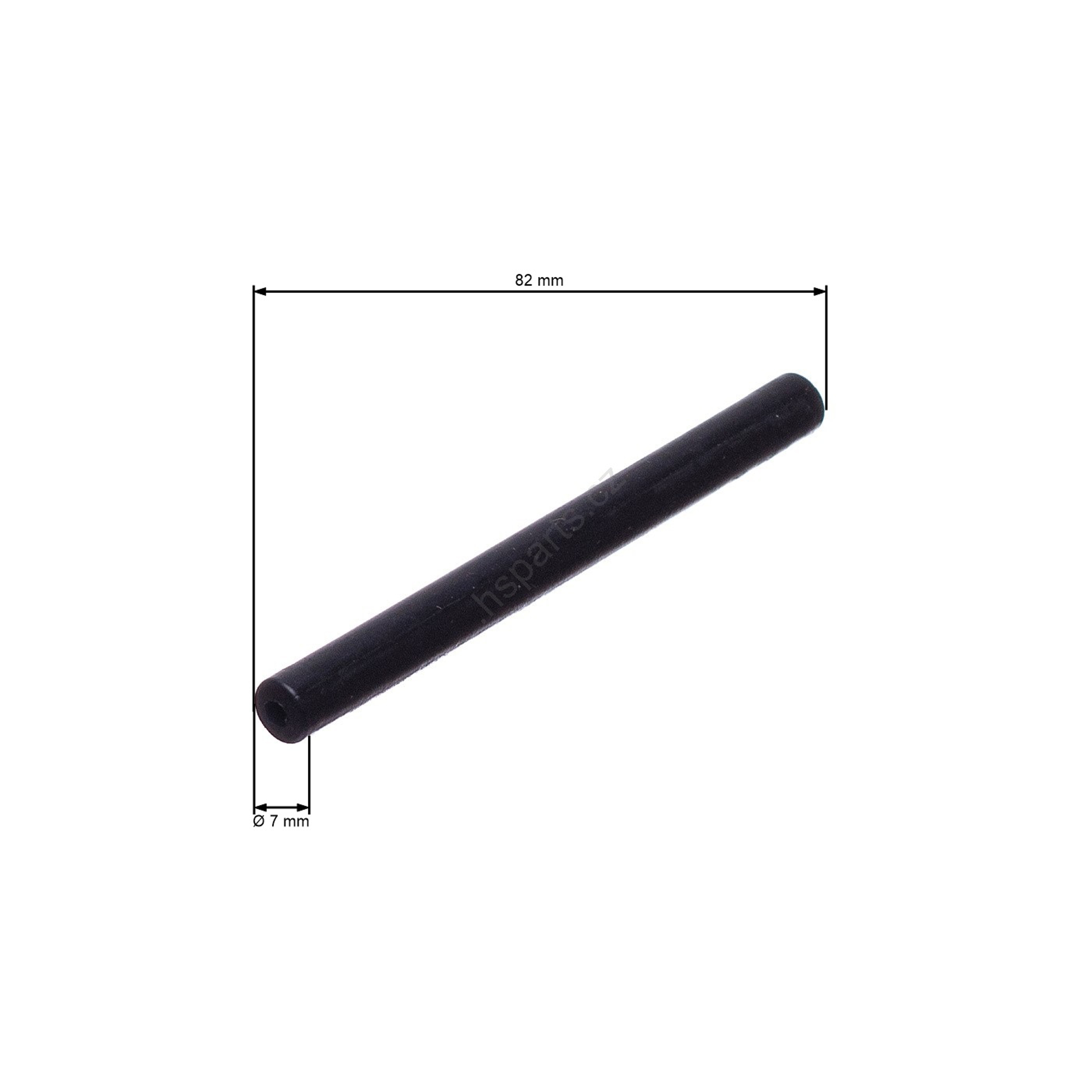 Olejová hadička pro Čínské motorové pily a pily z hobbymarketů celková délka 82 mm průměr 6,90 mm