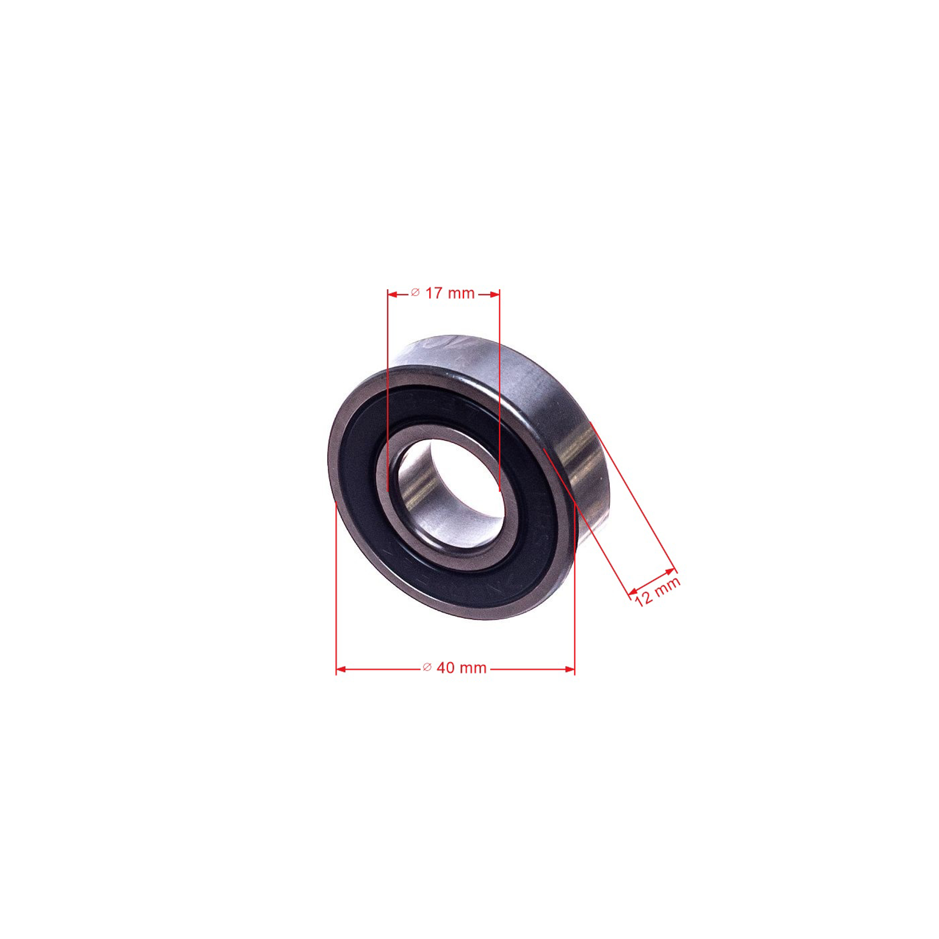Kuličkové ložisko 17 mm x 40 mm x 12 mm FAG 6203-2HRS pro motorové pily křovinořezy a další zahradní techniku
