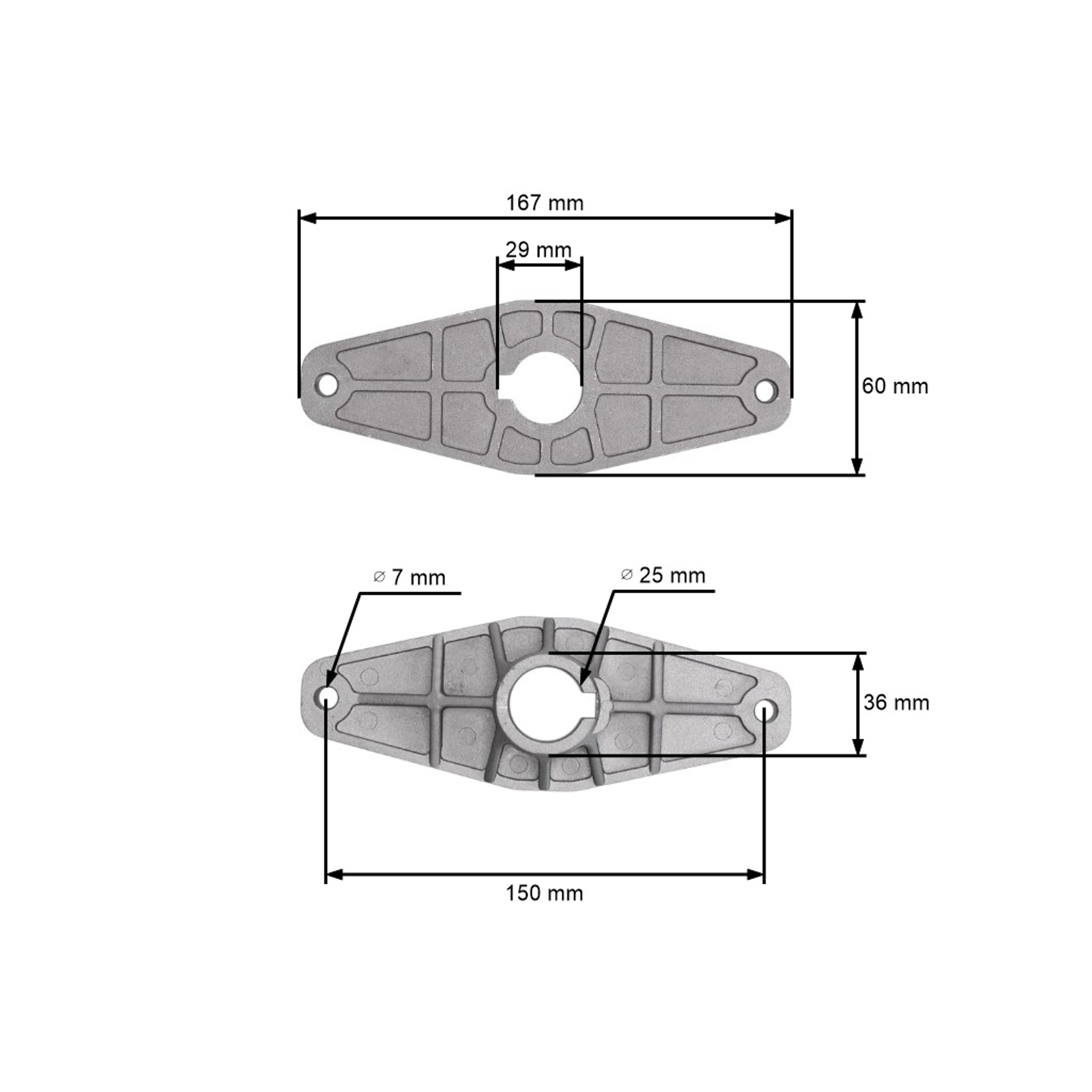 Držák žacího nože pro zahradní traktory AL-KO Alko T13-82HD T13-85SD T14-102SD T15-102 T16-102 T18-102 (OEM 514176 SL514176)