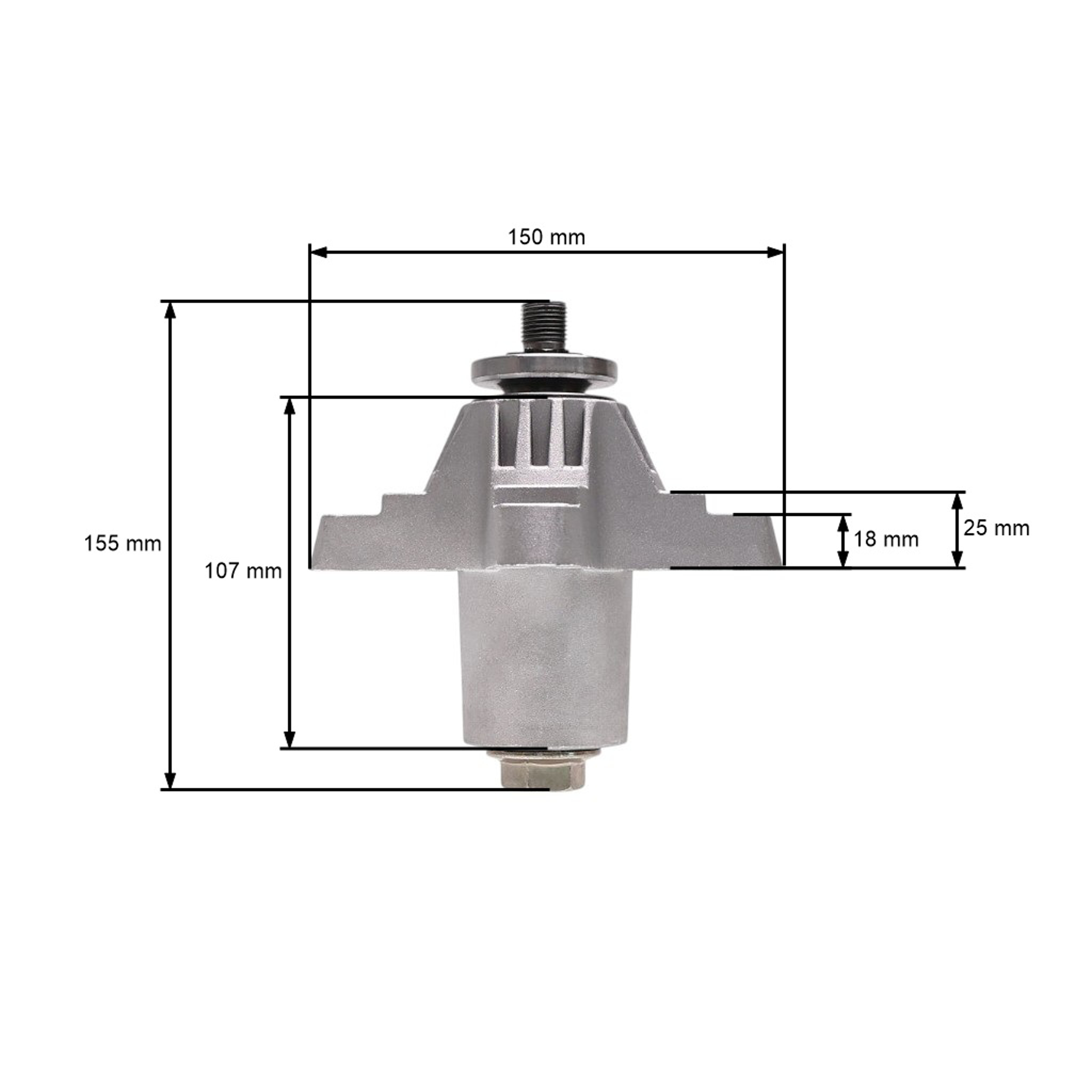 Mandrela žacího nože pro zahradní traktory MTD Bolens Gutbrod Yard Machines (OEM 618-0138 618-0138A 618-0412 918-0138 918-0138A 918-0142 918-0142C)